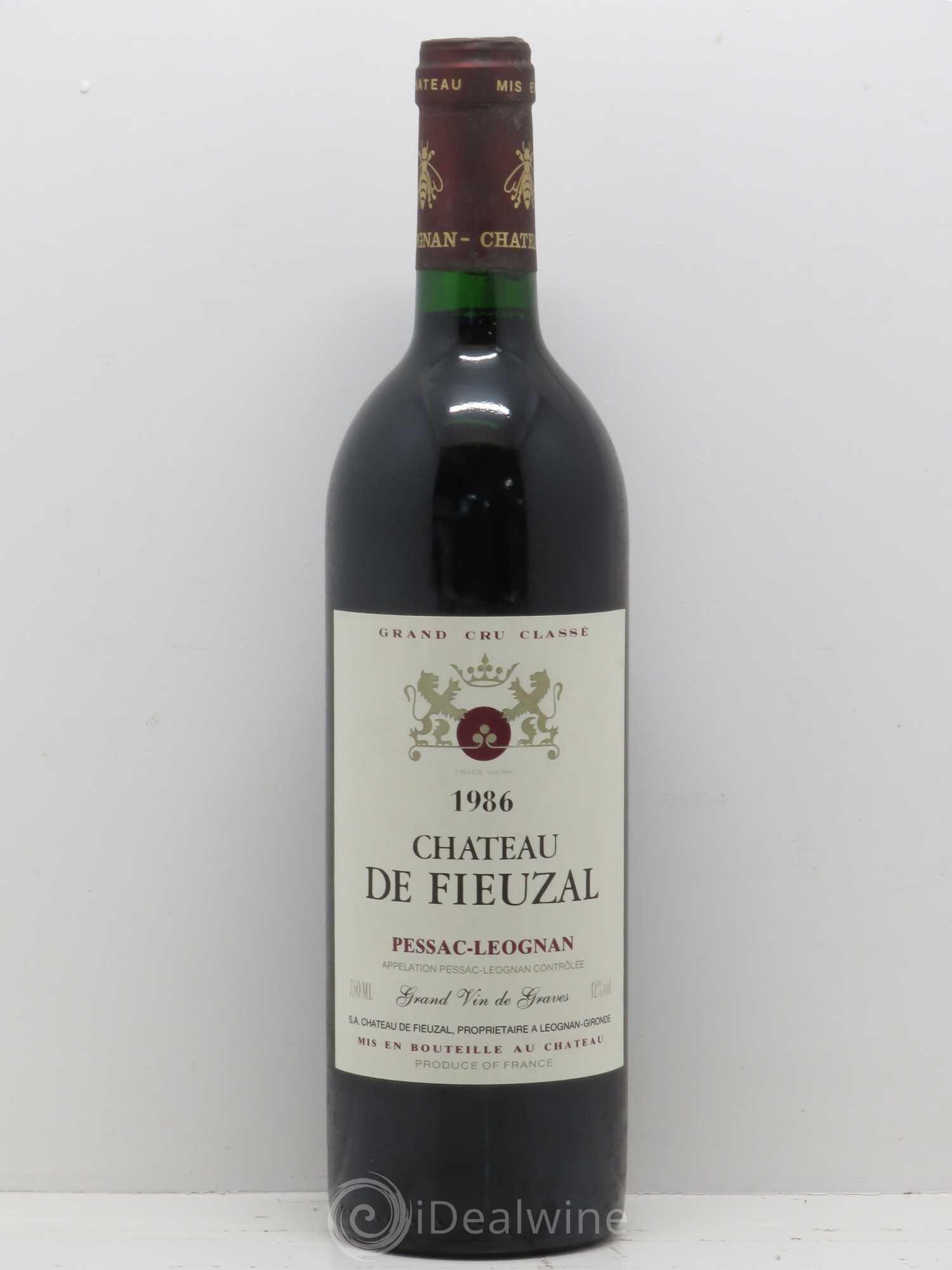 Château de Fieuzal Cru Classé de Graves 1986 - Lot de 1 bouteille - 0