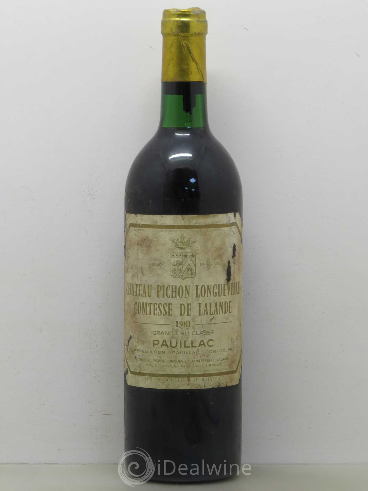 Château Pichon Longueville Comtesse de Lalande 2ème Grand Cru Classé 1981 - Lot de 1 bouteille - 0