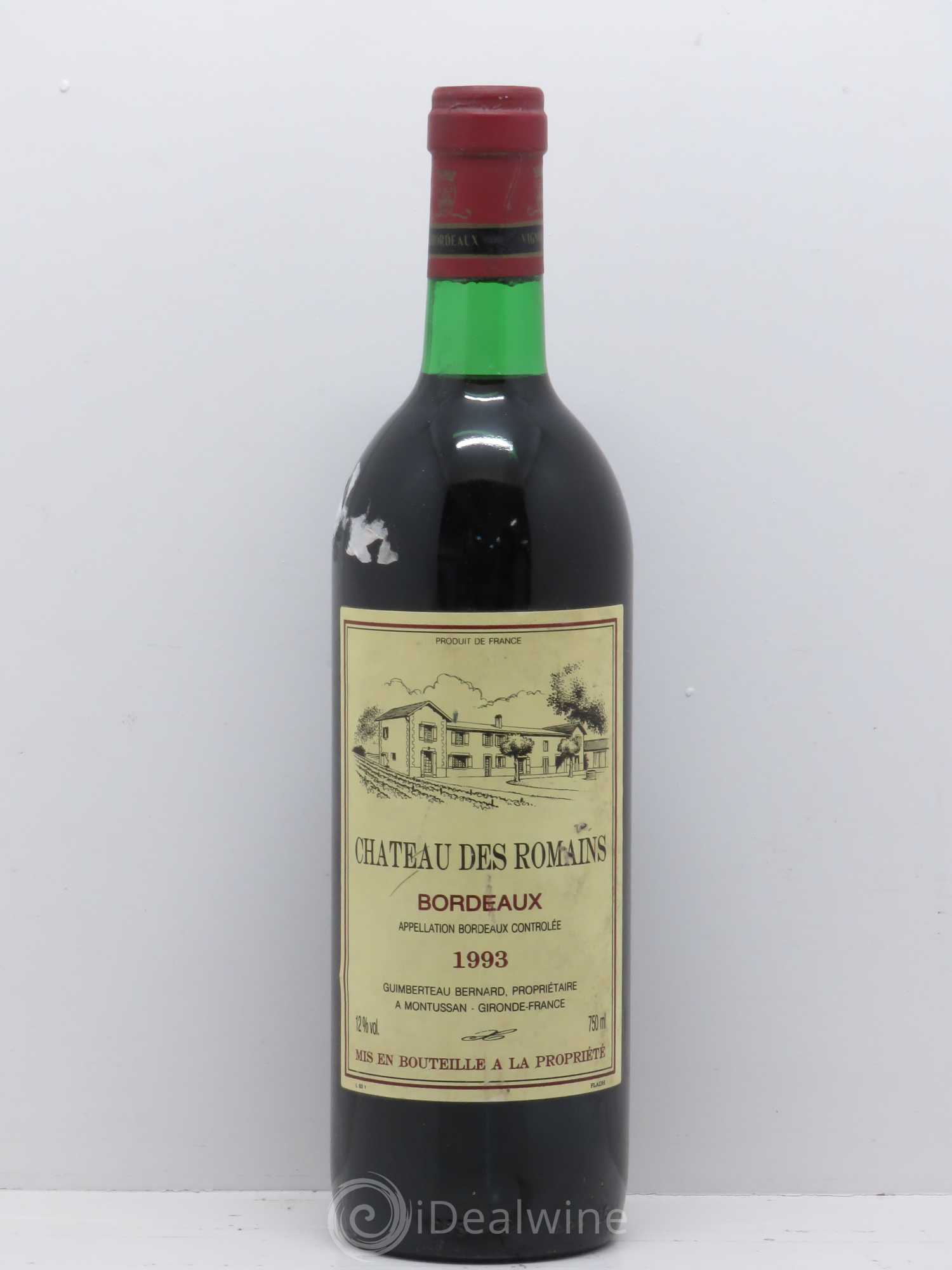 Bordeaux Château des Romains (sans prix de réserve) 1993 - Posten von 1 Flasche - 0