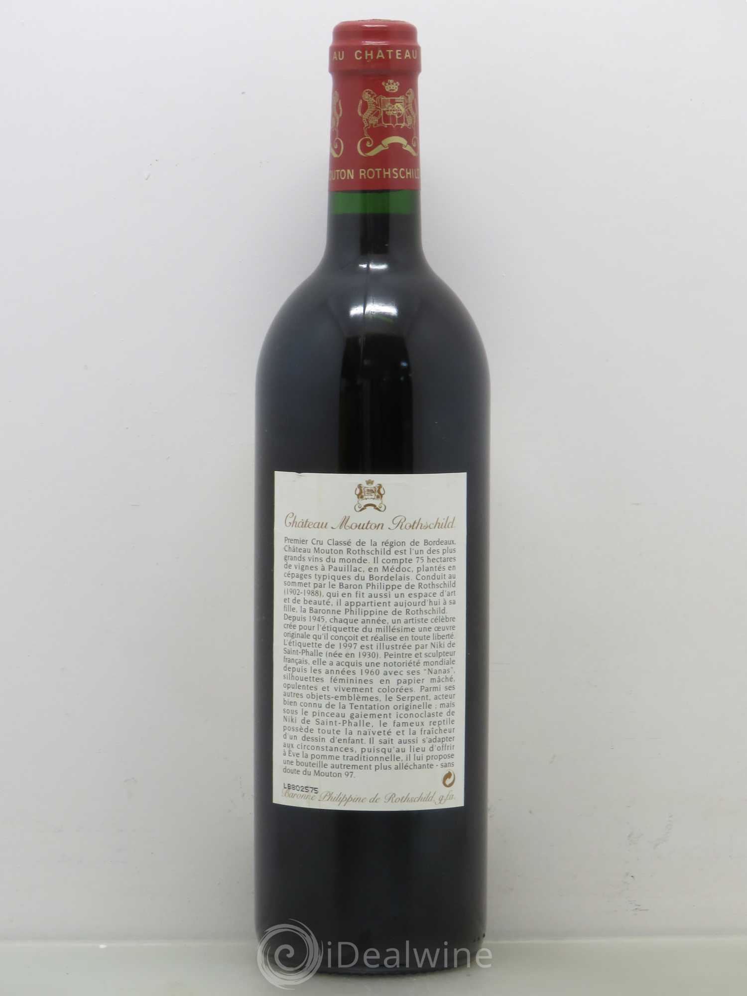 Château Mouton Rothschild 1er Grand Cru Classé 1997 - Lot de 1 bouteille - 1
