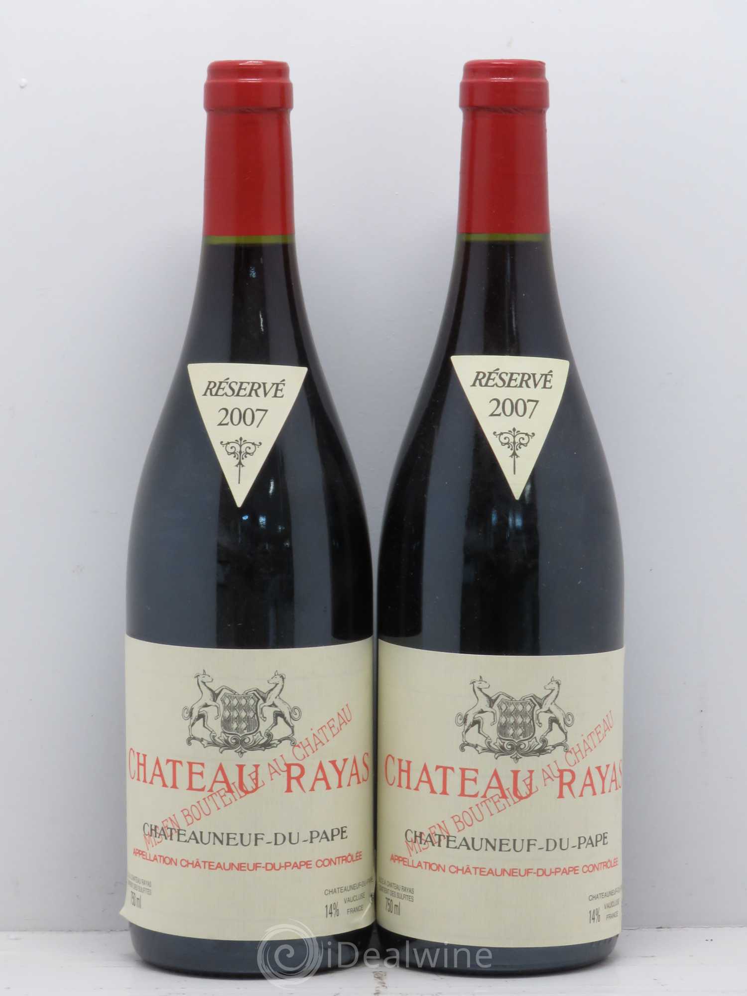 Châteauneuf-du-Pape Château Rayas Emmanuel Reynaud 2007 - Lot de 2 bouteilles - 0