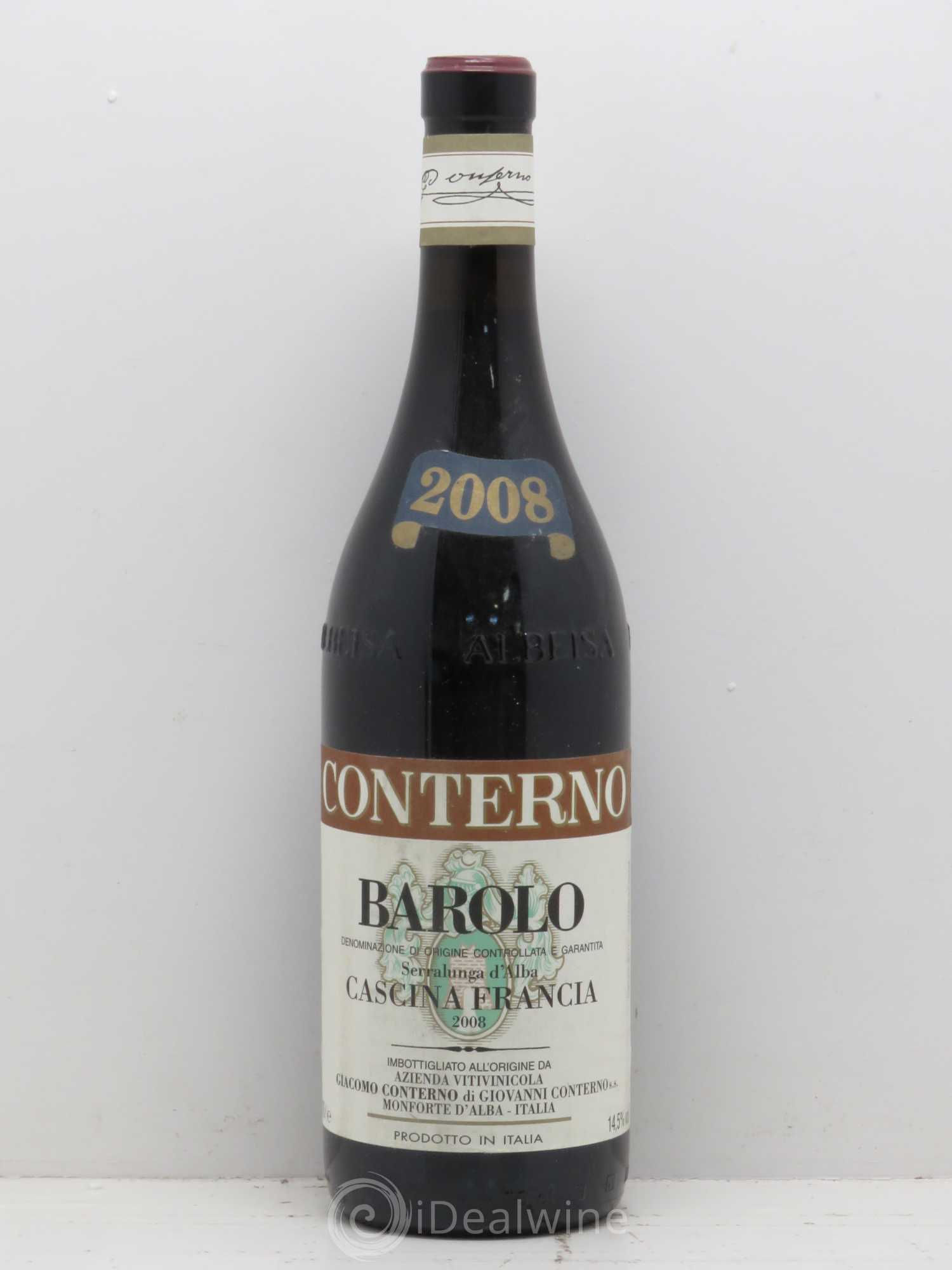 Barolo DOCG Cascina Francia Giacomo Conterno 2008 - Lot de 1 bouteille - 0
