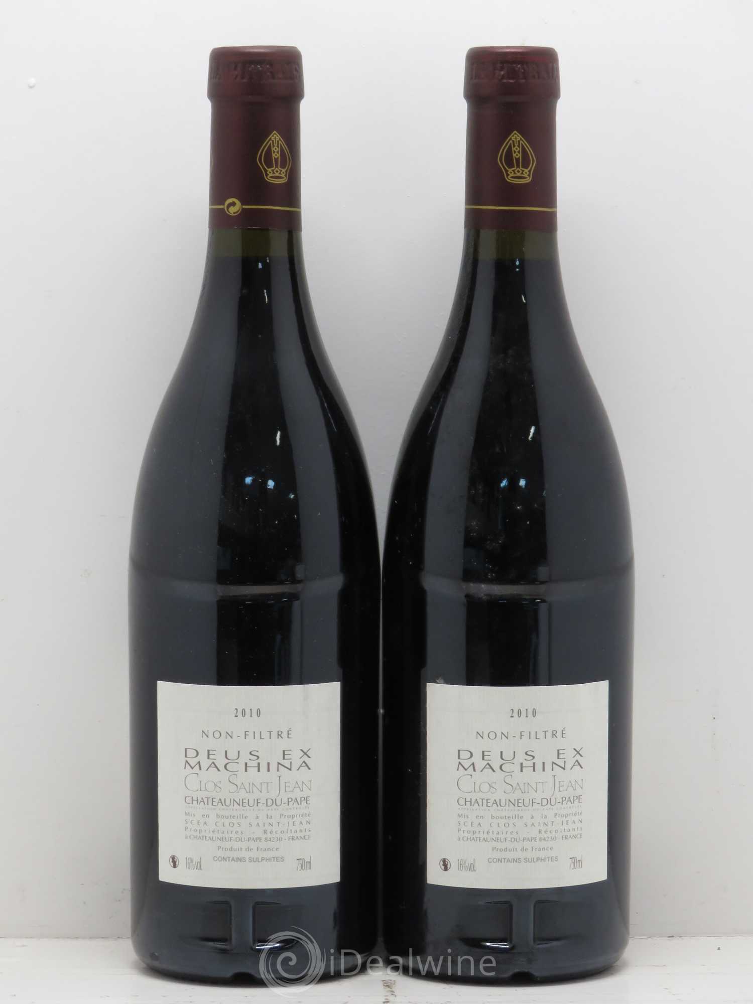 Châteauneuf-du-Pape Clos Saint-Jean Deus Ex Machina Pascal et Vincent Maurel 2010 - Lot de 2 bouteilles - 1