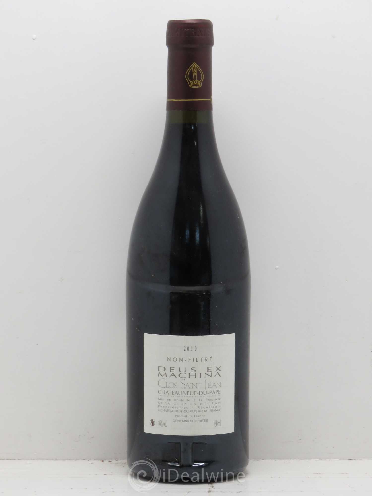 Châteauneuf-du-Pape Clos Saint-Jean Deus Ex Machina Pascal et Vincent Maurel 2010 - Lot de 1 bouteille - 1