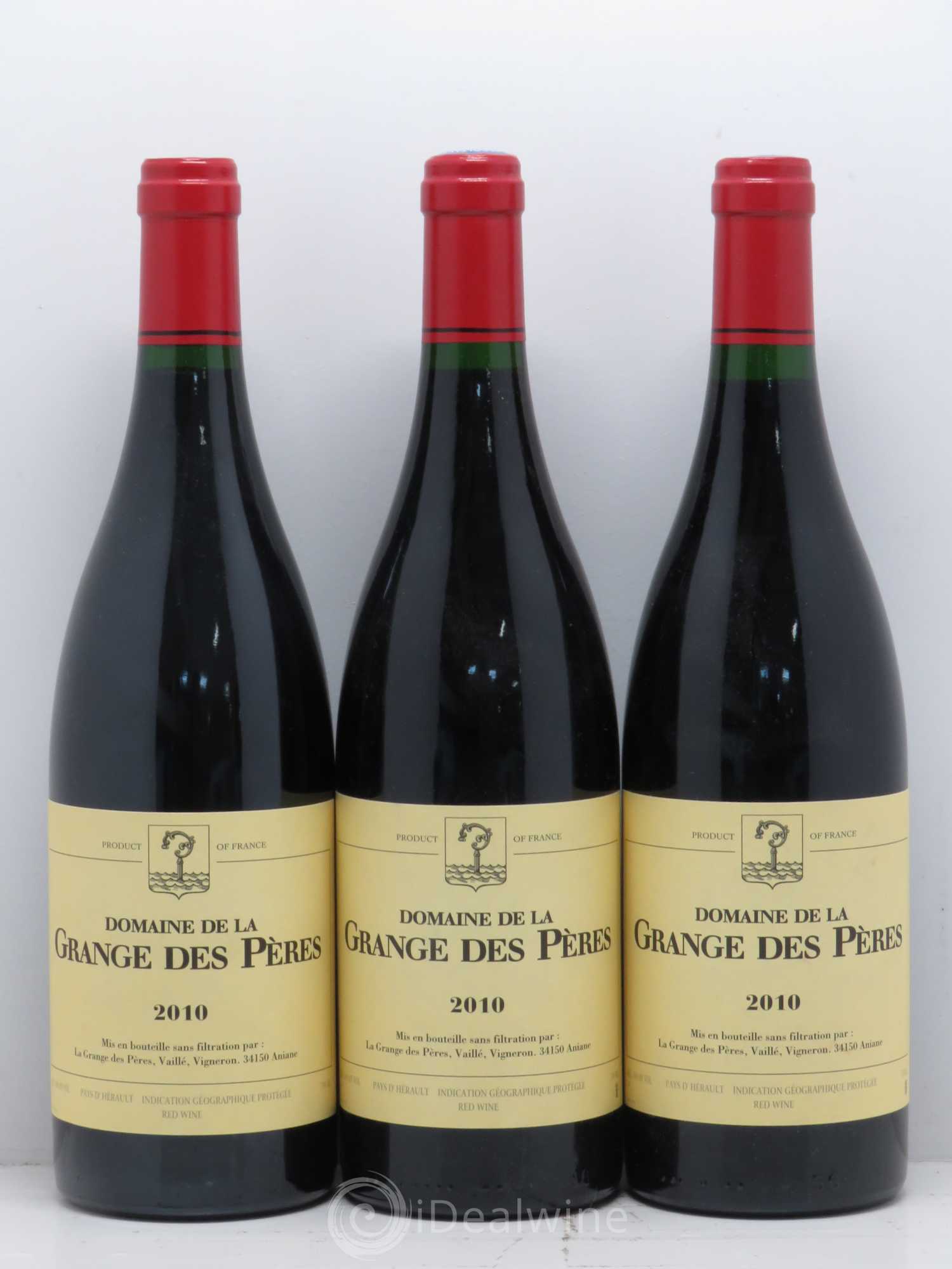 Pays d'Hérault Grange des Pères Laurent Vaillé 2010 - Lotto di 3 bottiglie - 0