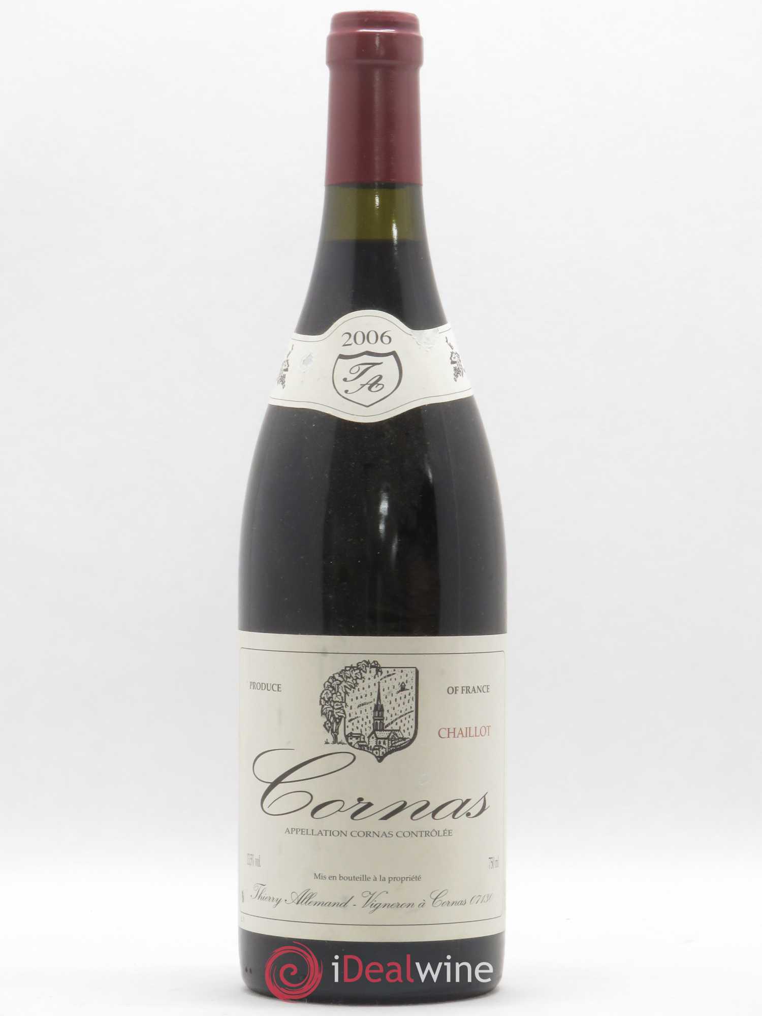 Cornas Chaillot Thierry Allemand 2006 - Lot de 1 bouteille - 0