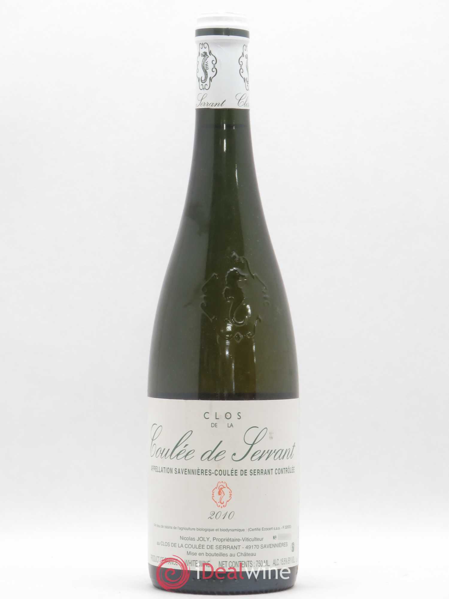 Savennières Clos de la Coulée de Serrant Vignobles de la Coulée de Serrant - Nicolas Joly 2010 - Lot de 1 bouteille - 0