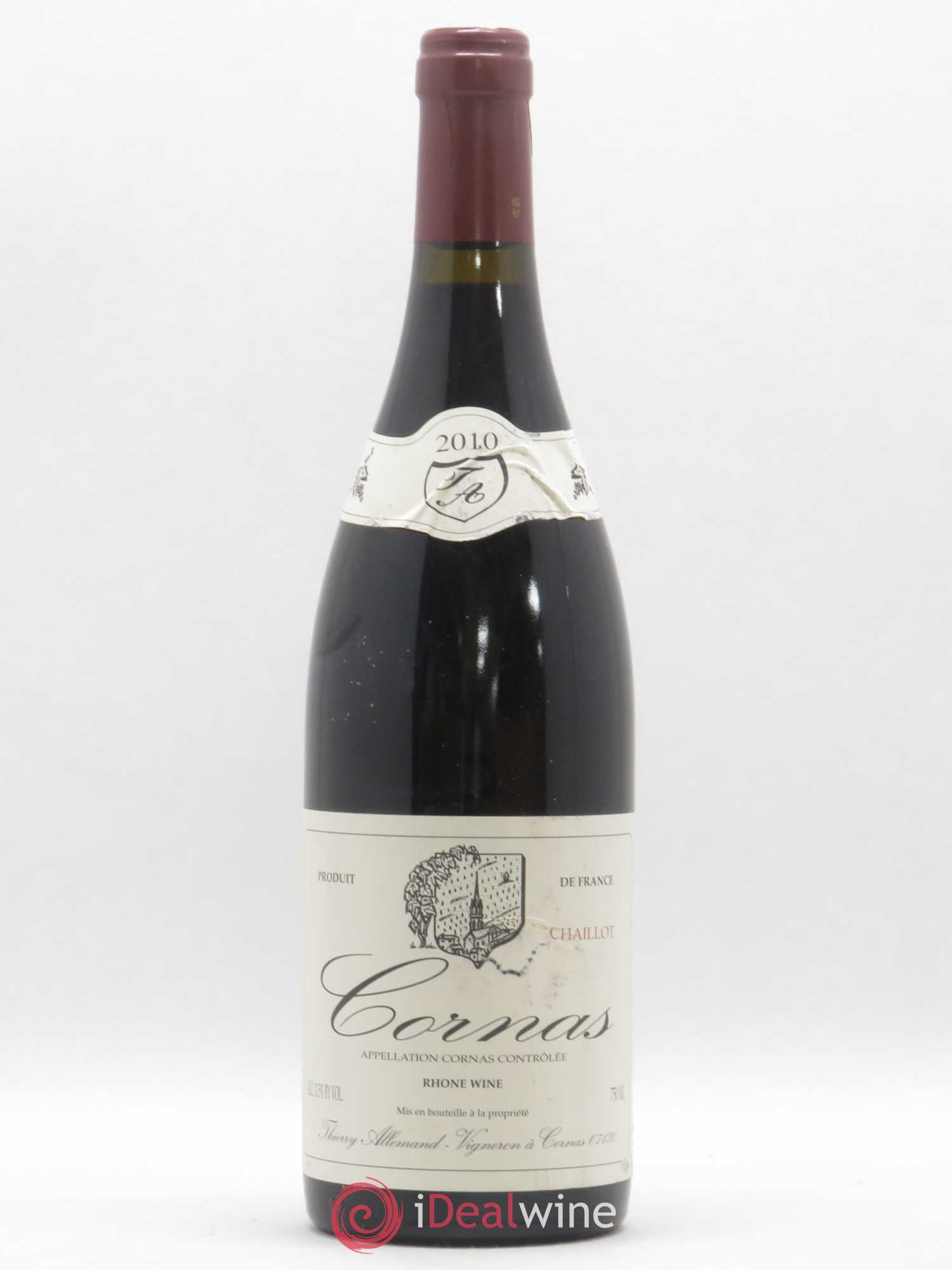 Cornas Chaillot Thierry Allemand 2010 - Lot de 1 bouteille - 0