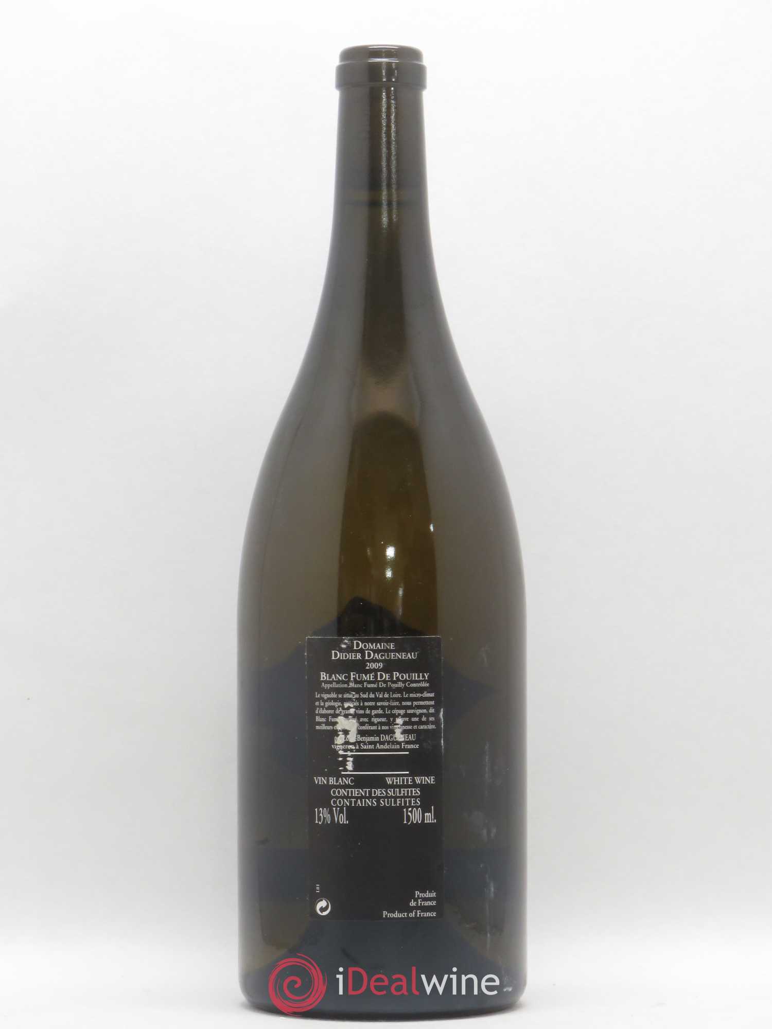 Vin de France (anciennement Pouilly-Fumé) Silex Dagueneau (Domaine Didier - Louis-Benjamin) 2009 - Lot de 1 magnum - 1