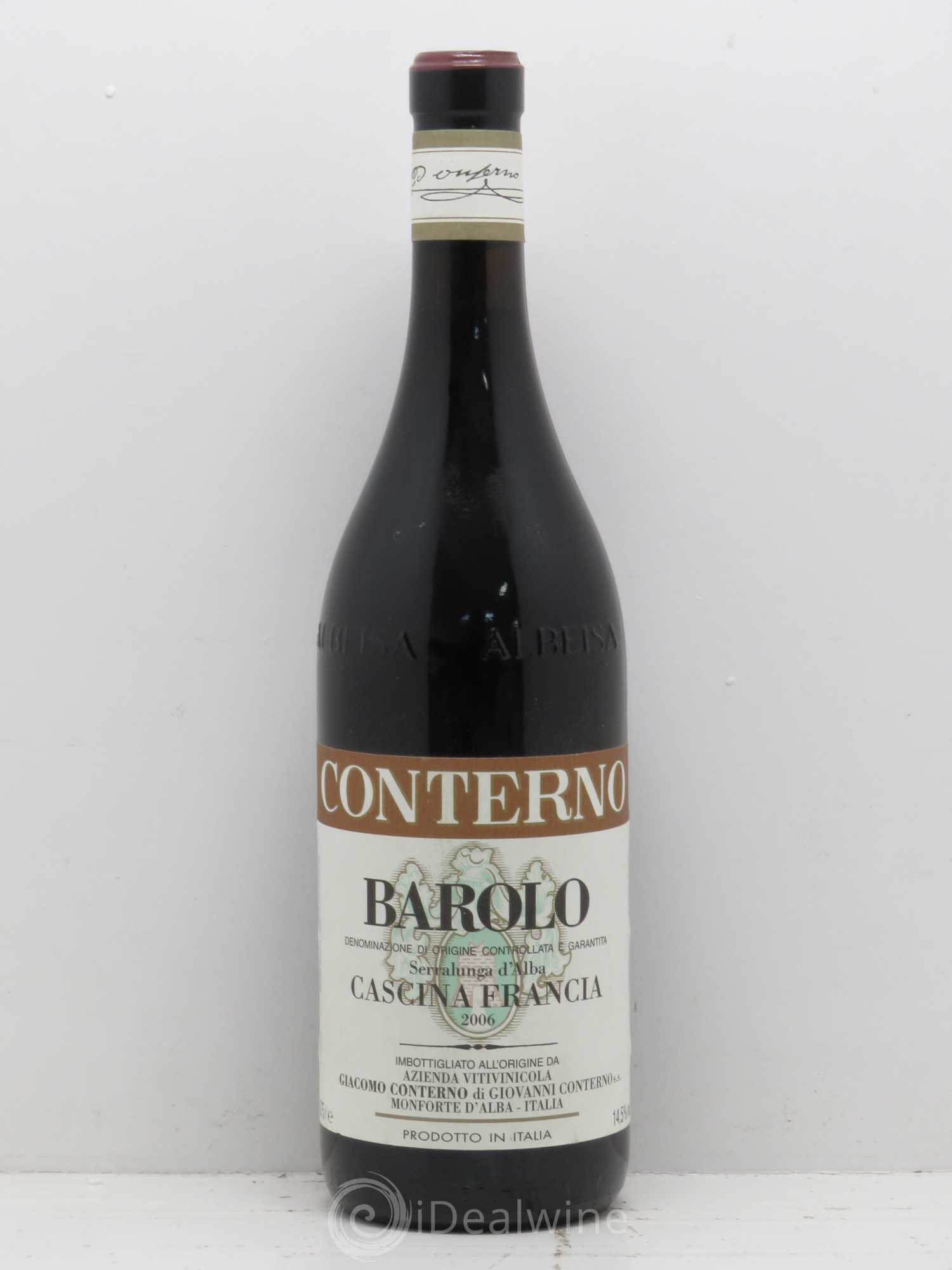 Barolo DOCG Cascina Francia Giacomo Conterno 2006 - Lot de 1 bouteille - 0