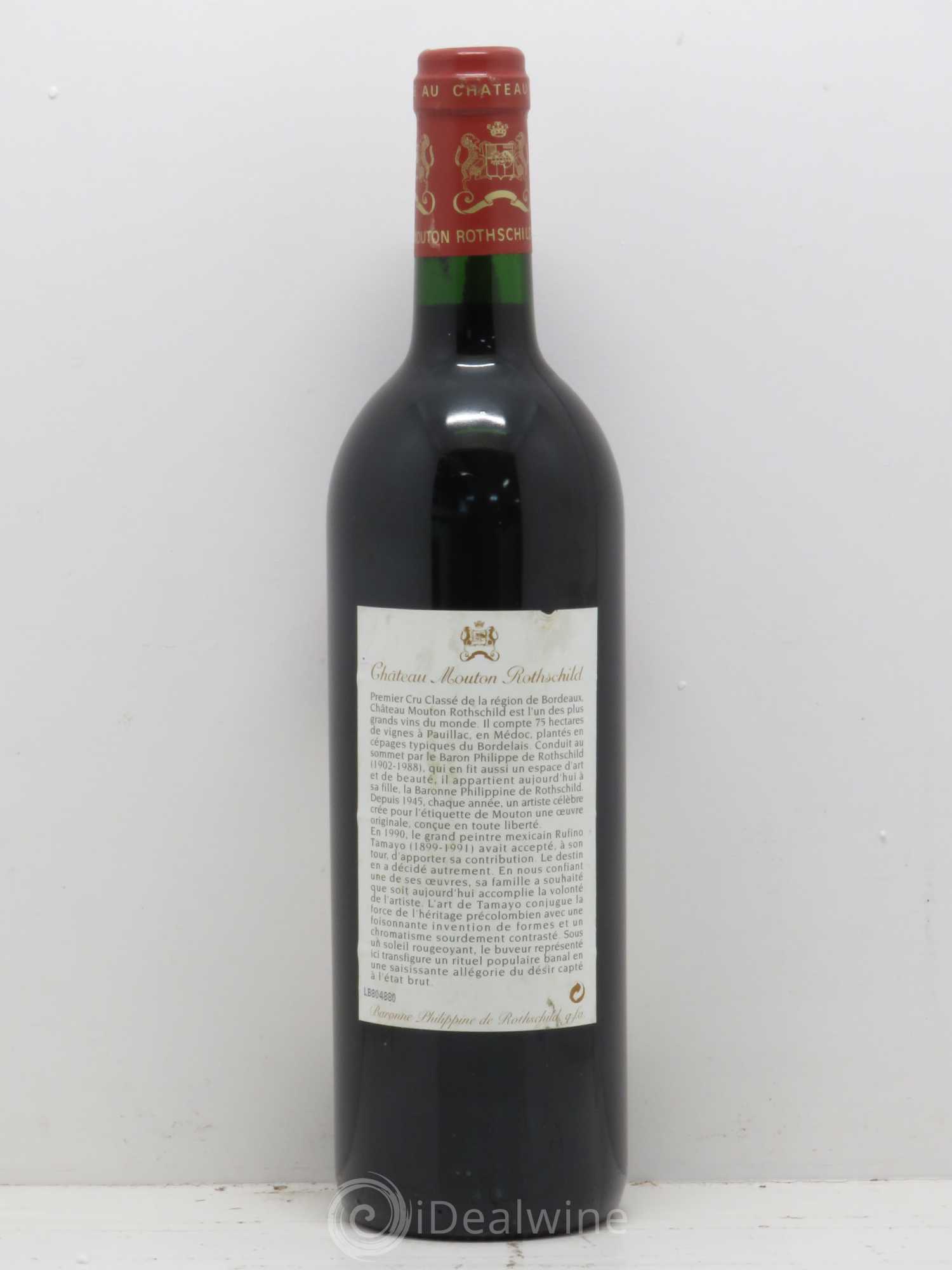Château Mouton Rothschild 1er Grand Cru Classé 1998 - Lot de 1 bouteille - 1