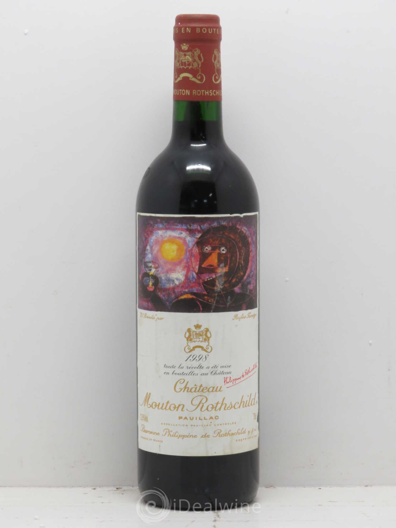 Château Mouton Rothschild 1er Grand Cru Classé 1998 - Lot de 1 bouteille - 0