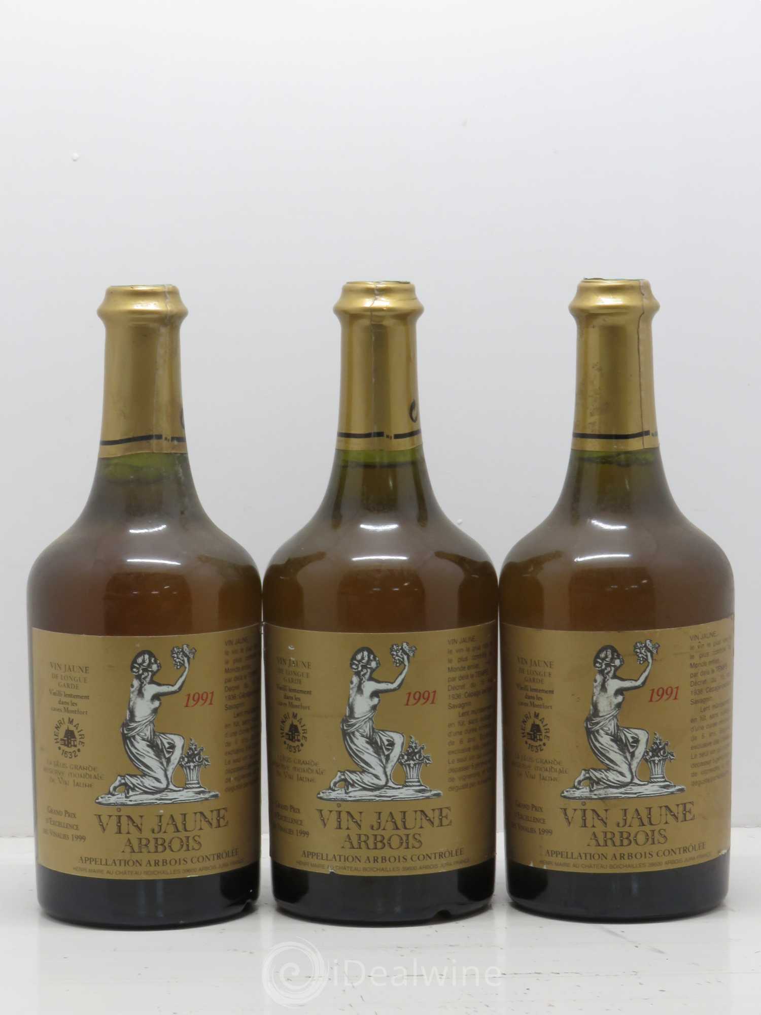 Arbois Vin Jaune Henrie Maire 1991 - Posten von 3 Flaschen - 0