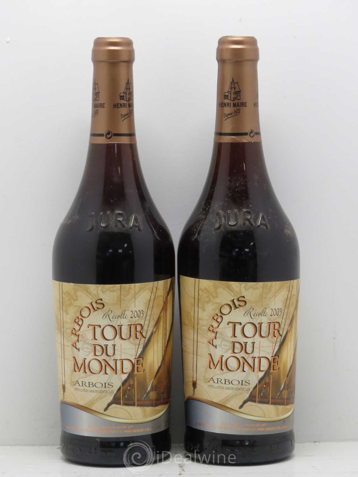 Arbois Tour Du Monde - Henri Maire 2003 - Posten von 2 Flaschen - 0