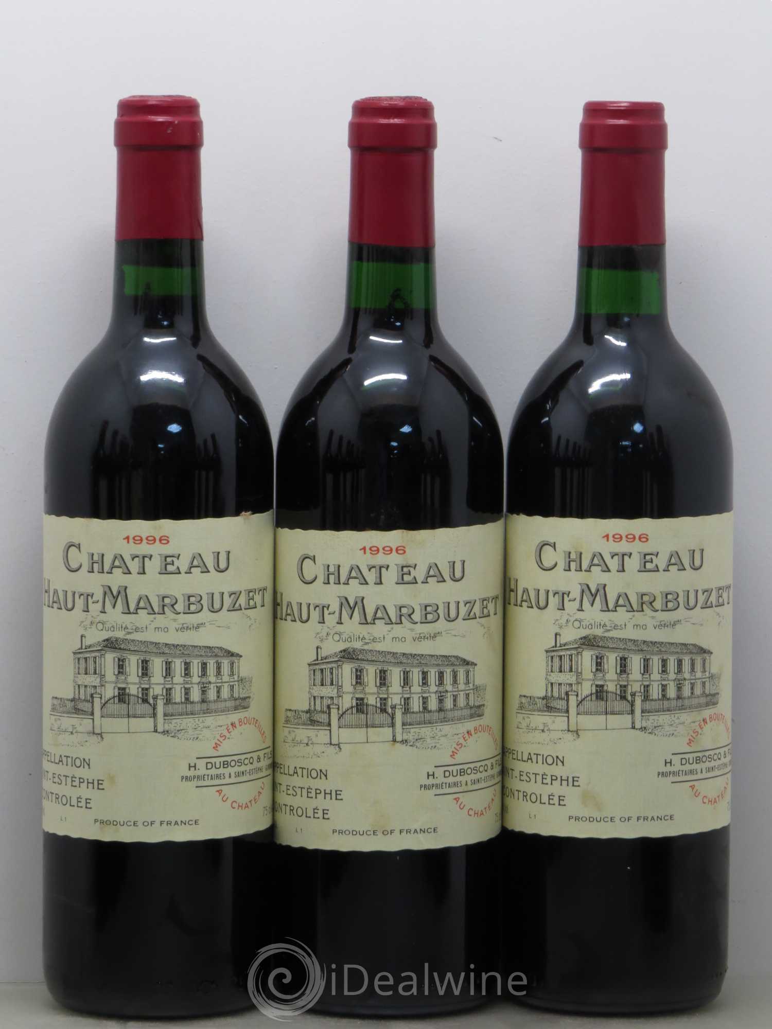 Château Haut Marbuzet 1996 - Lot de 12 bouteilles - 1