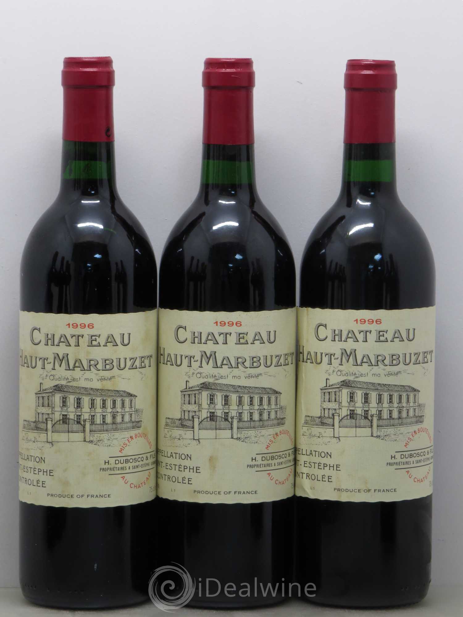 Château Haut Marbuzet 1996 - Lot de 12 bouteilles - 2