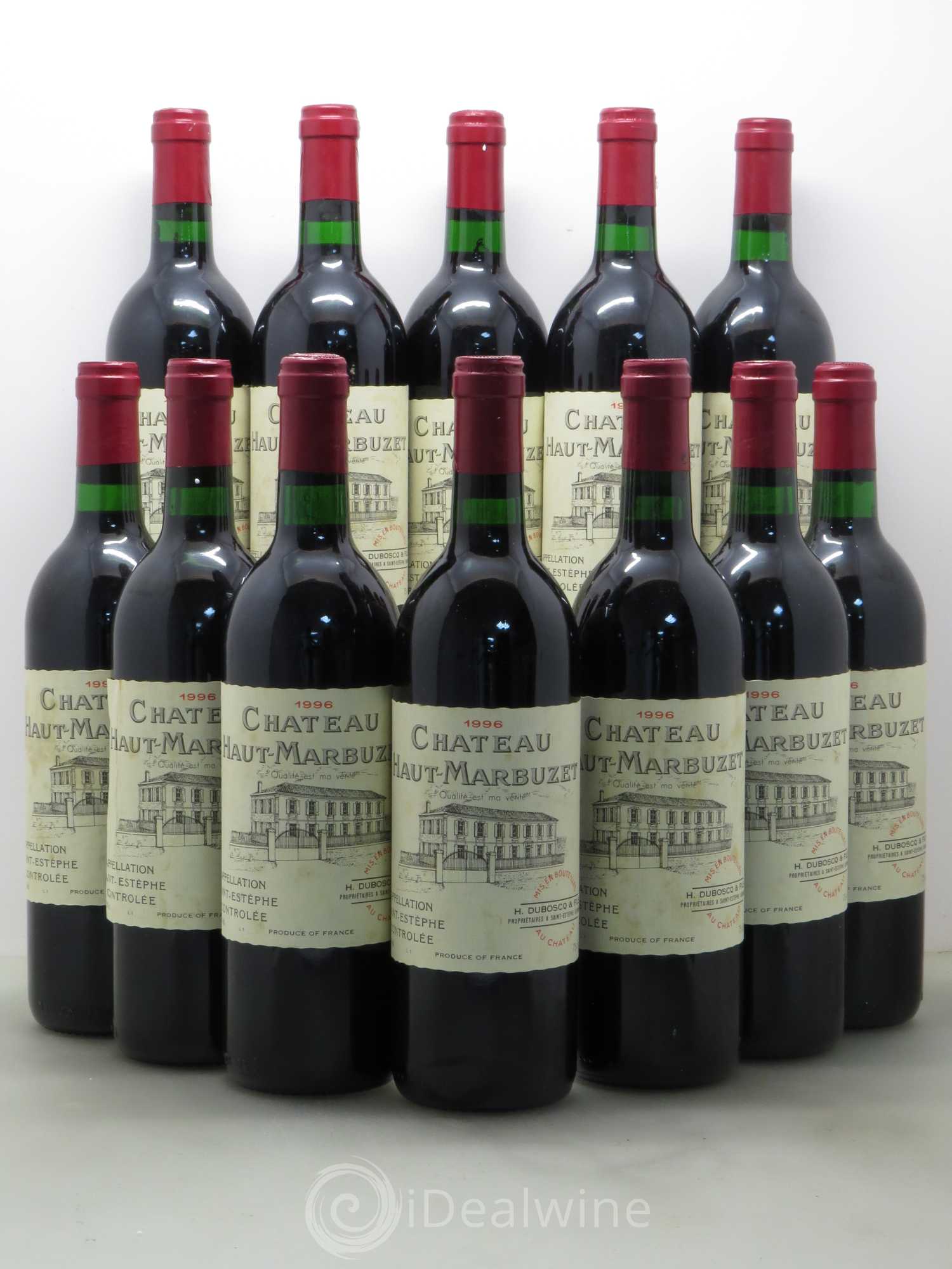 Château Haut Marbuzet 1996 - Lot de 12 bouteilles - 0