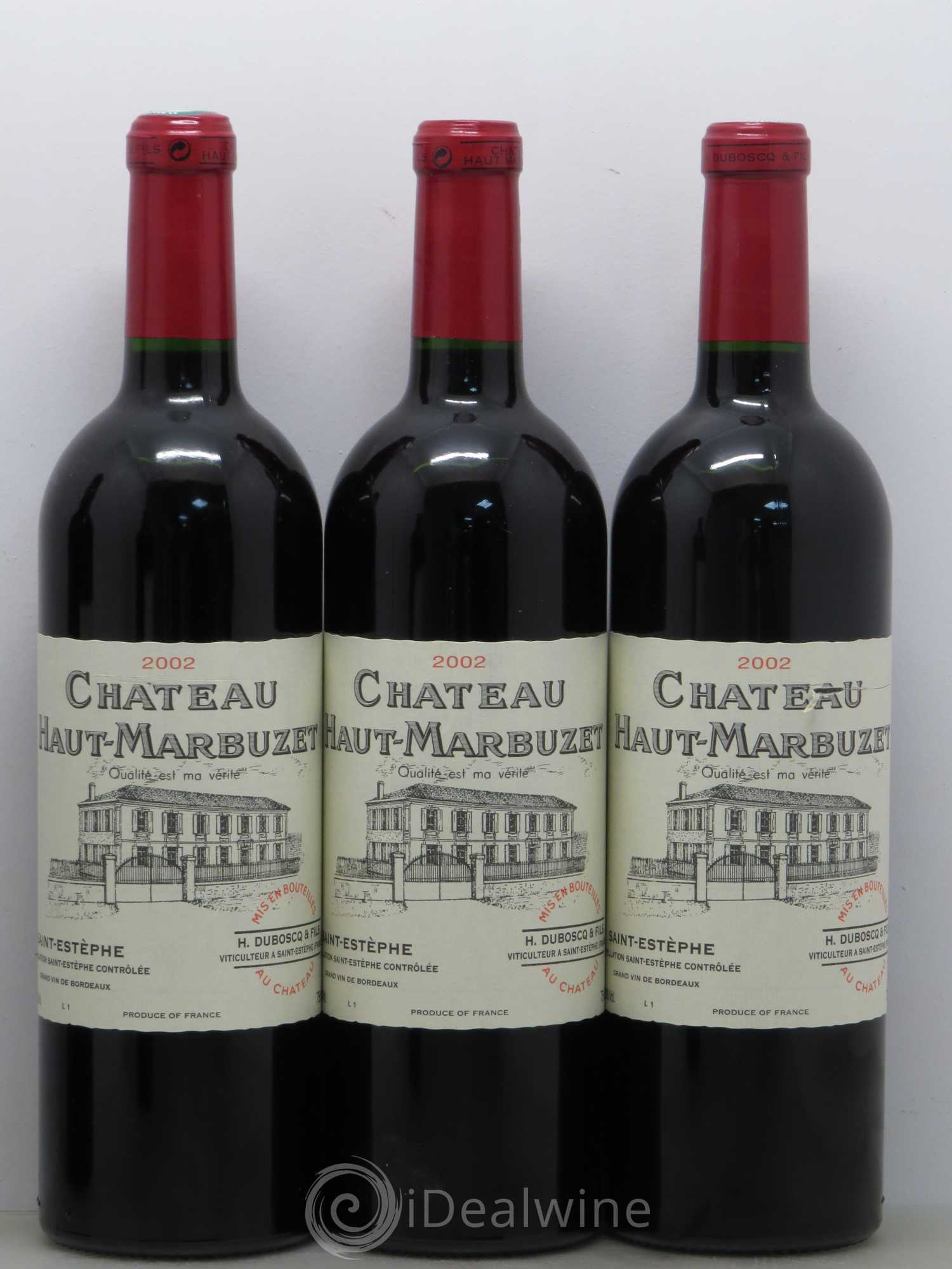 Château Haut Marbuzet 2002 - Lot de 12 bouteilles - 1