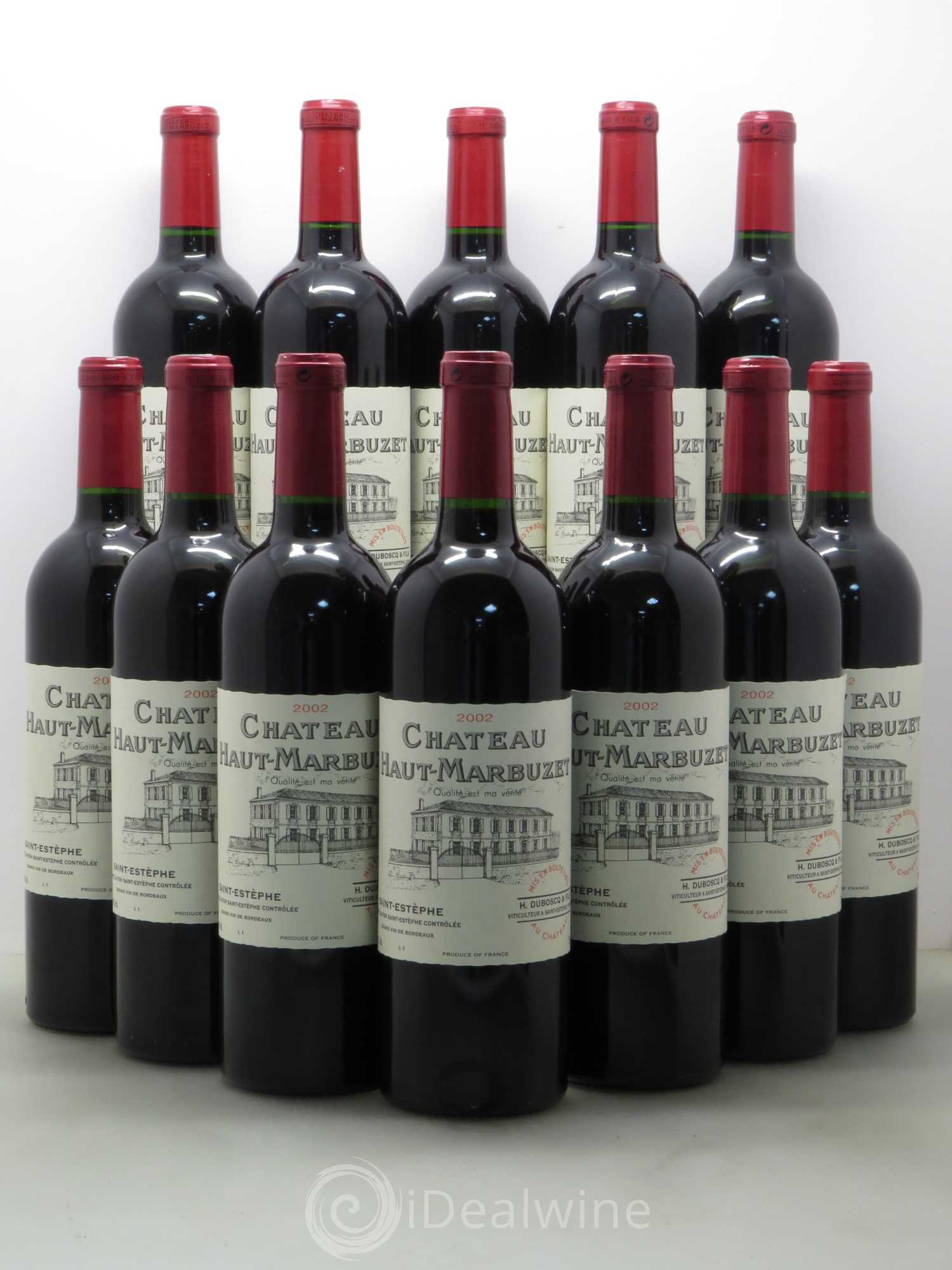 Château Haut Marbuzet 2002 - Lot de 12 bouteilles - 0