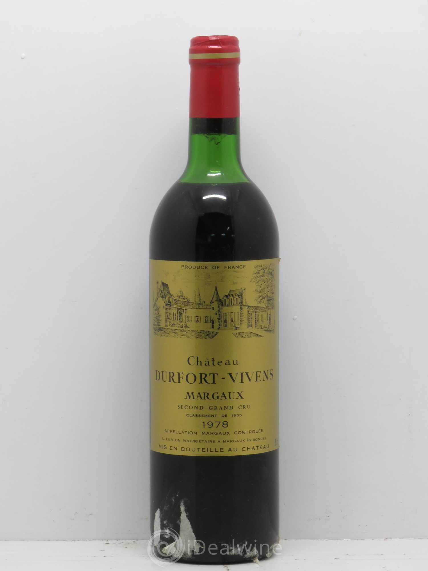 Château Durfort Vivens 2ème Grand Cru Classé 1978 - Lot de 1 bouteille - 0