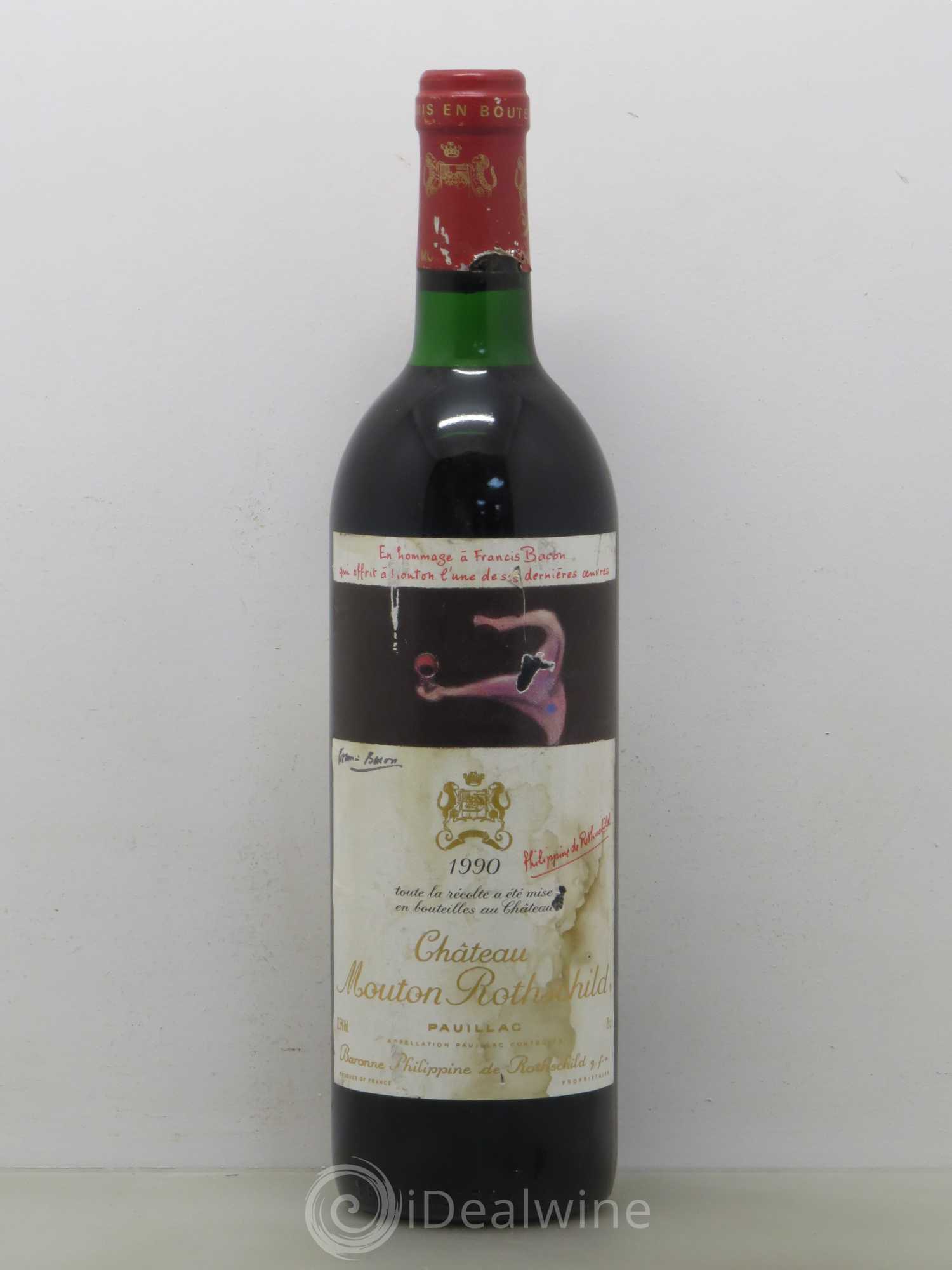 Château Mouton Rothschild 1er Grand Cru Classé 1990 - Lot de 1 bouteille - 0