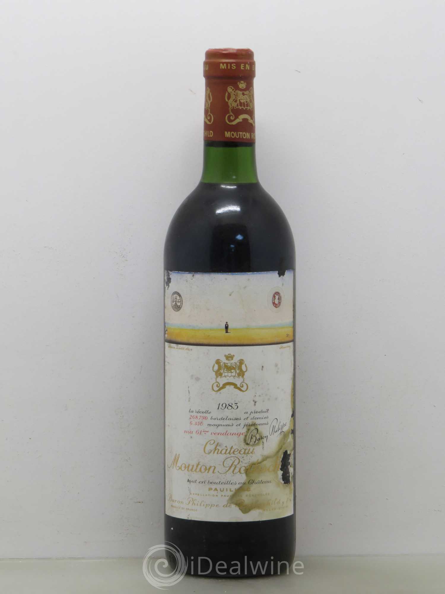 Château Mouton Rothschild 1er Grand Cru Classé 1983 - Lot de 1 bouteille - 0
