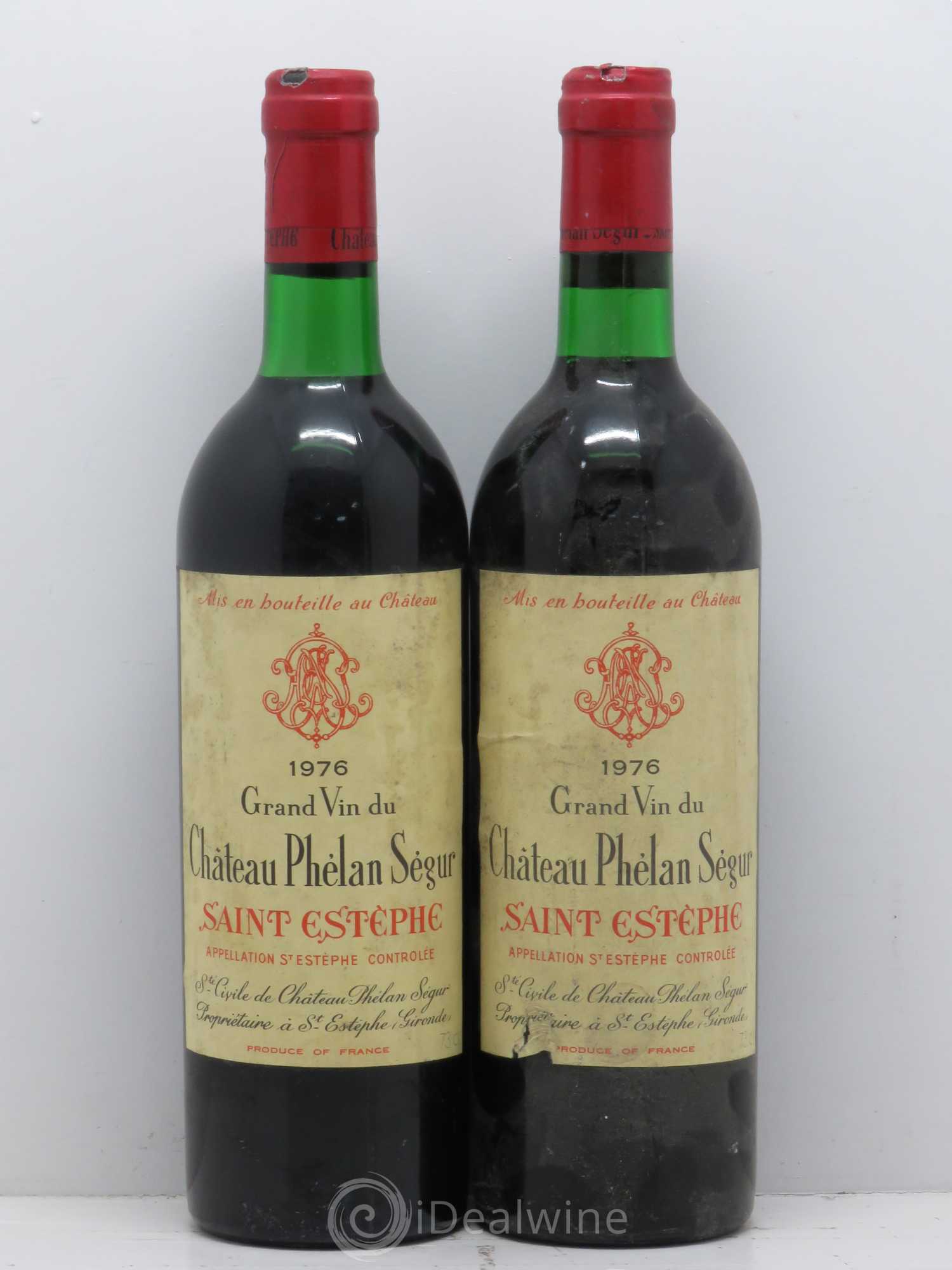 Château Phélan Ségur 1976 - Lot de 2 bouteilles - 0