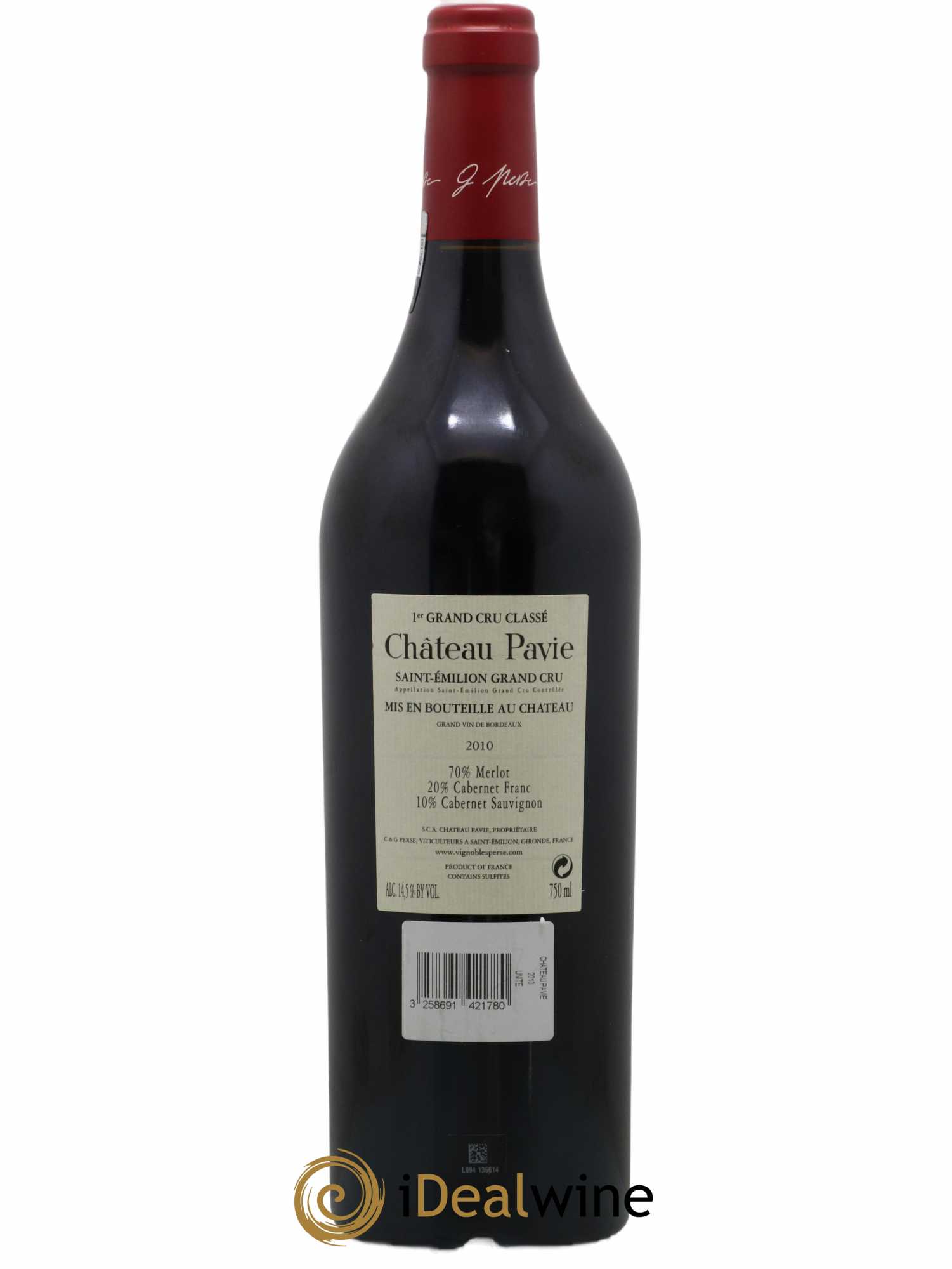 Château Pavie 1er Grand Cru Classé A 2010 - Lot de 1 bouteille - 1