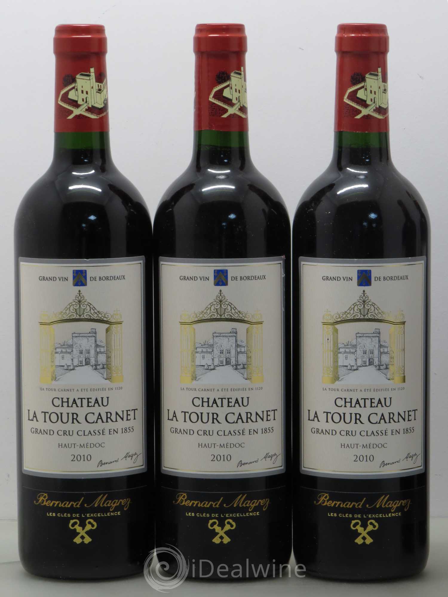 Château la Tour Carnet 4ème Grand Cru Classé 2010 - Lot de 5 bouteilles - 1