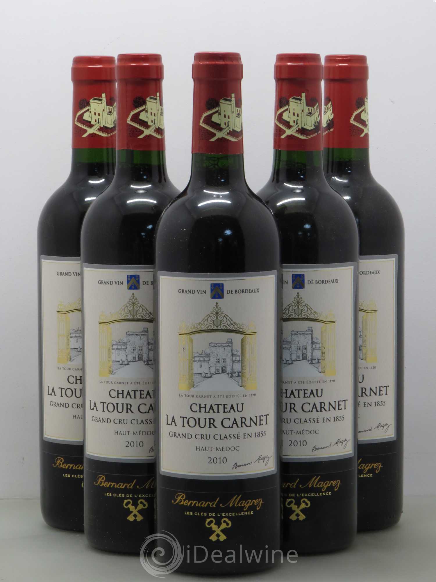 Château la Tour Carnet 4ème Grand Cru Classé 2010 - Lot de 5 bouteilles - 0