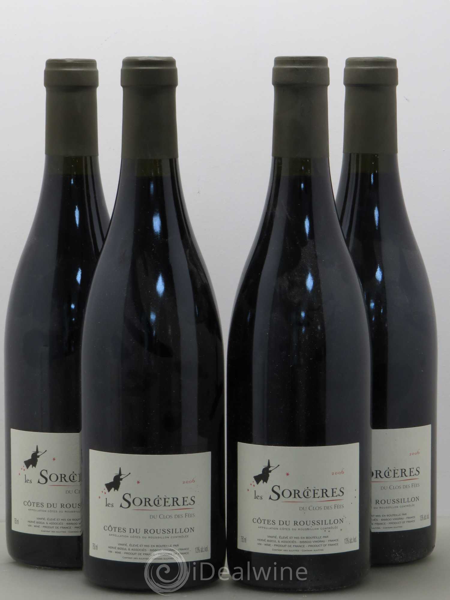 Côtes du Roussillon Clos des Fées Les Sorcières Hervé Bizeul 2006 - Lot de 4 bouteilles - 0