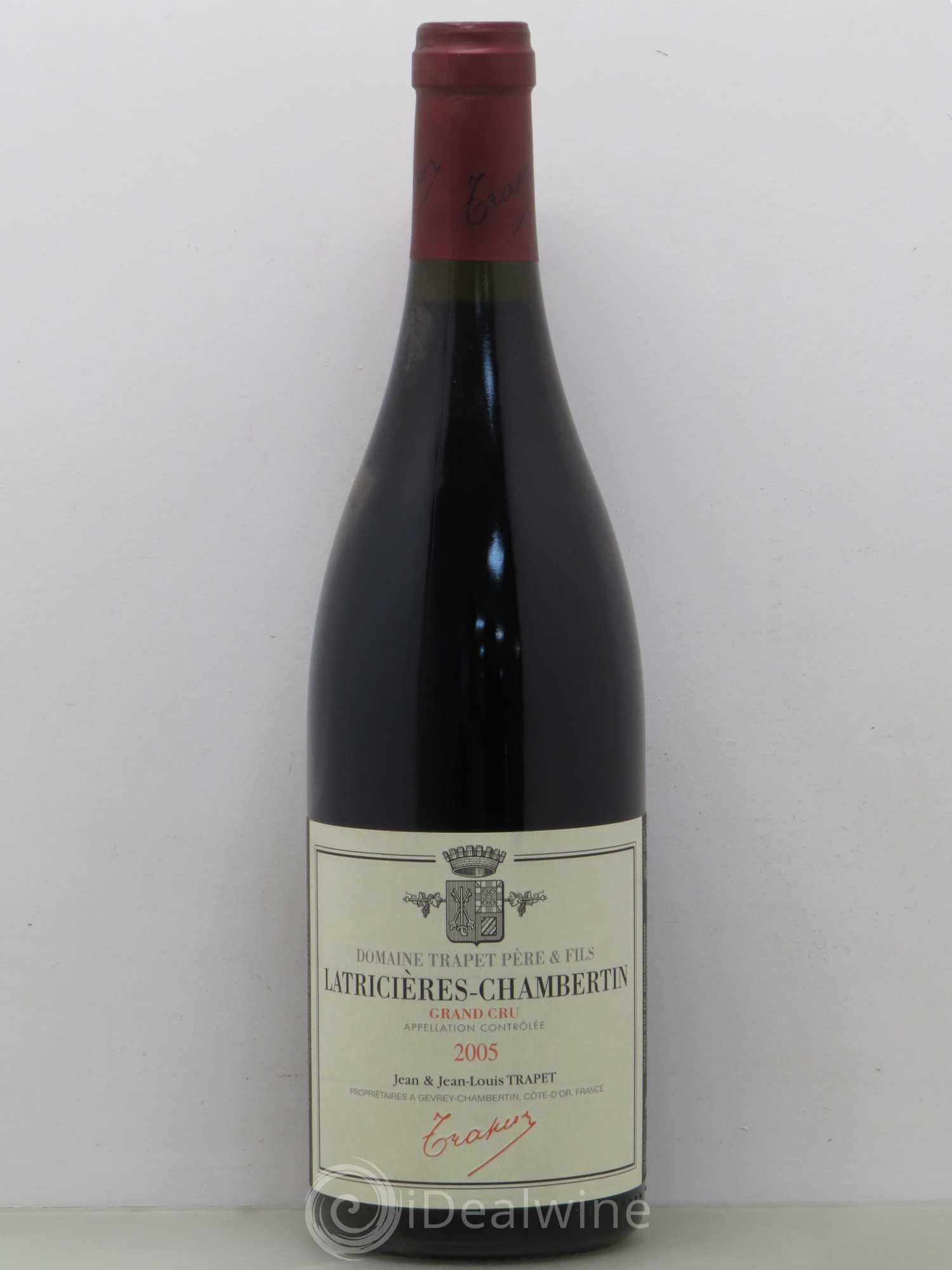 Latricières-Chambertin Grand Cru Domaine Trapet 2005 - Lot de 1 bouteille - 0