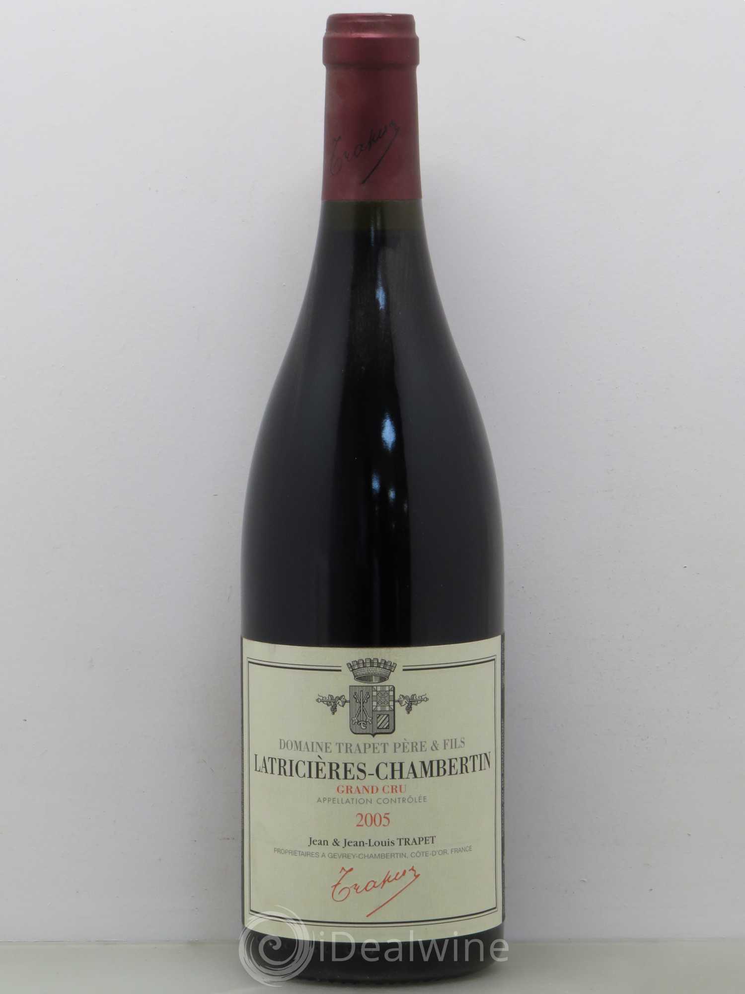 Latricières-Chambertin Grand Cru Domaine Trapet 2005 - Lot de 1 bouteille - 0