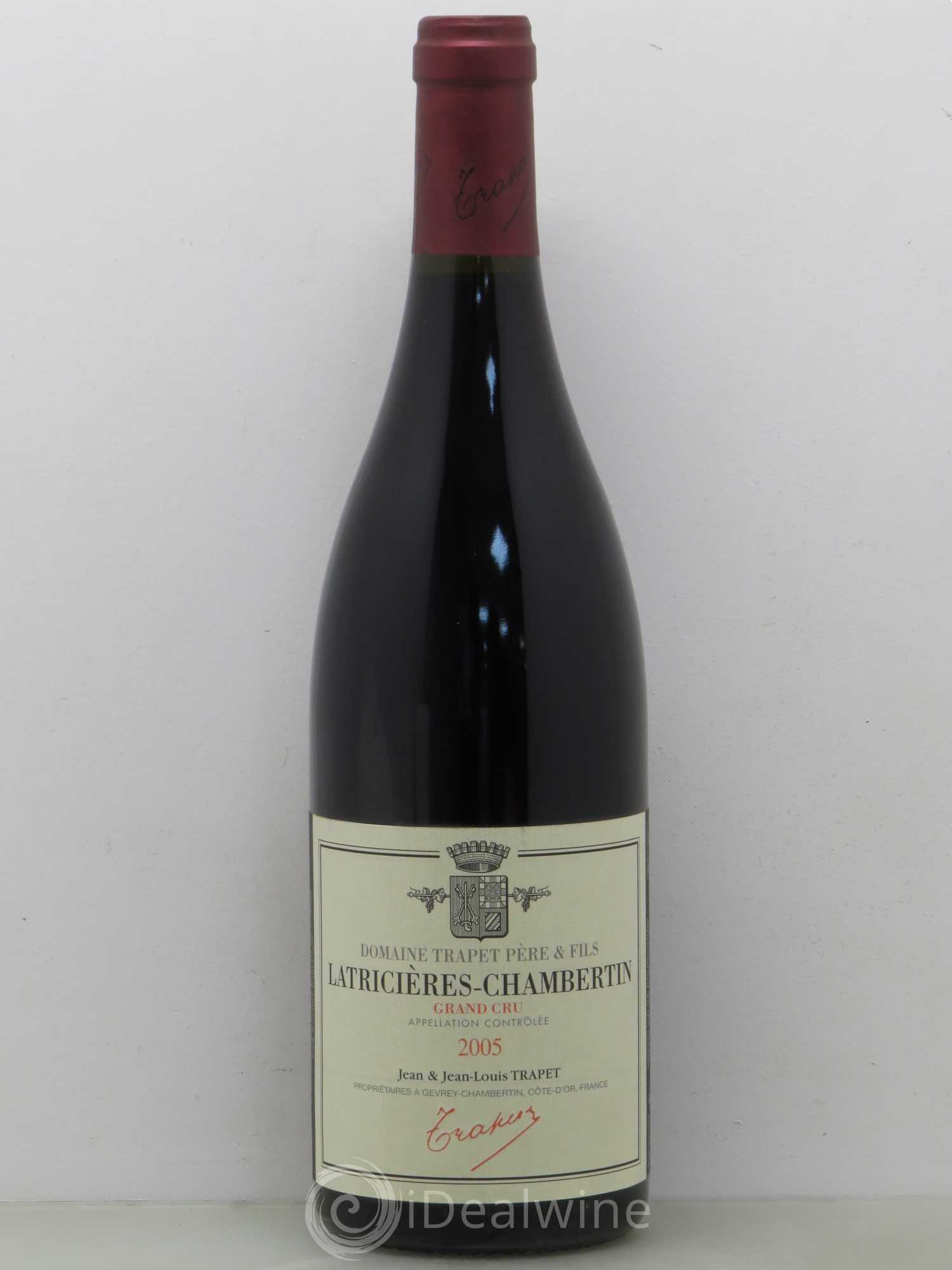 Latricières-Chambertin Grand Cru Domaine Trapet 2005 - Lot de 1 bouteille - 0