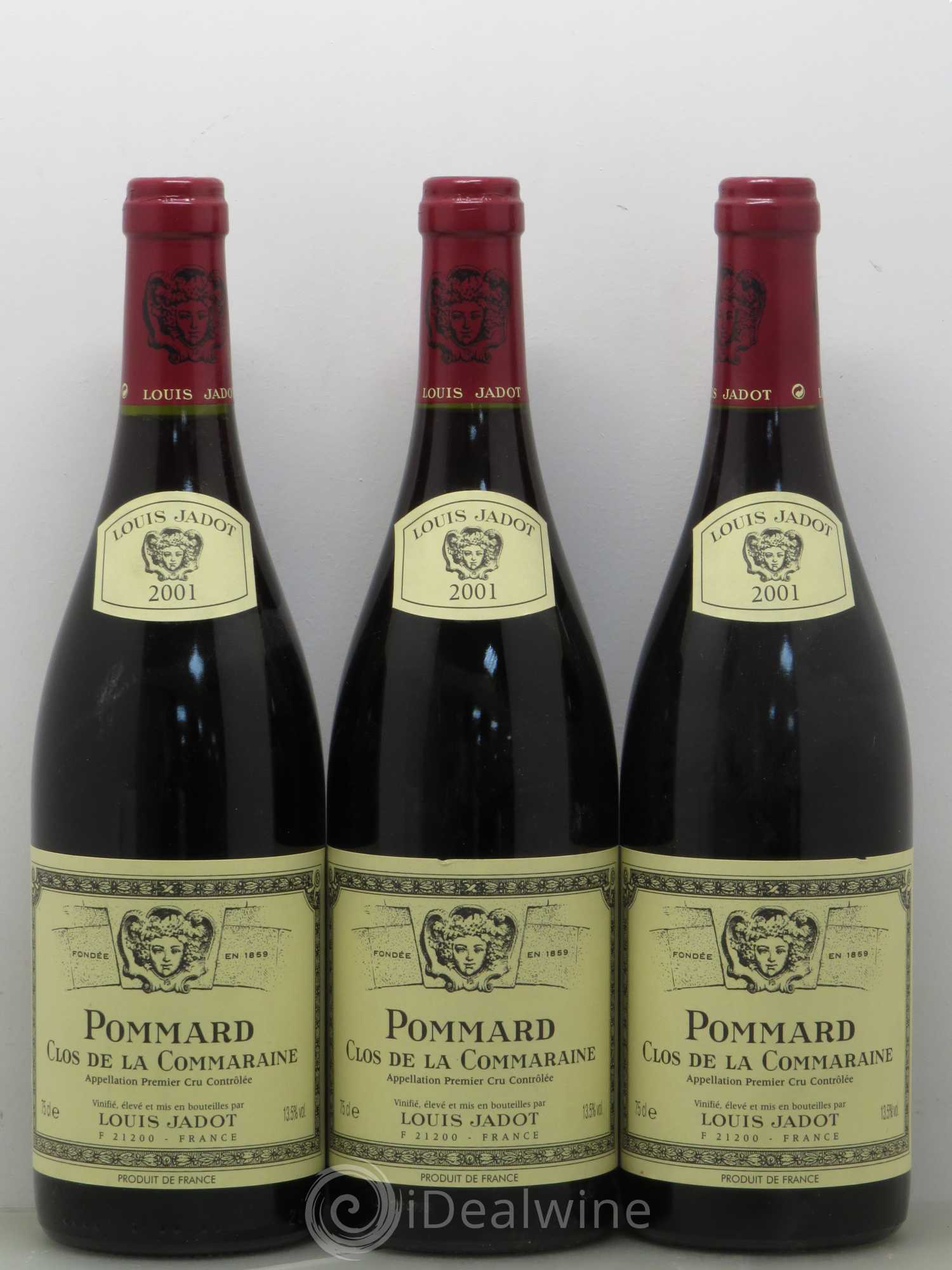 Pommard Clos De La Commaraine L. Jadot 2001 - Posten von 3 Flaschen - 0