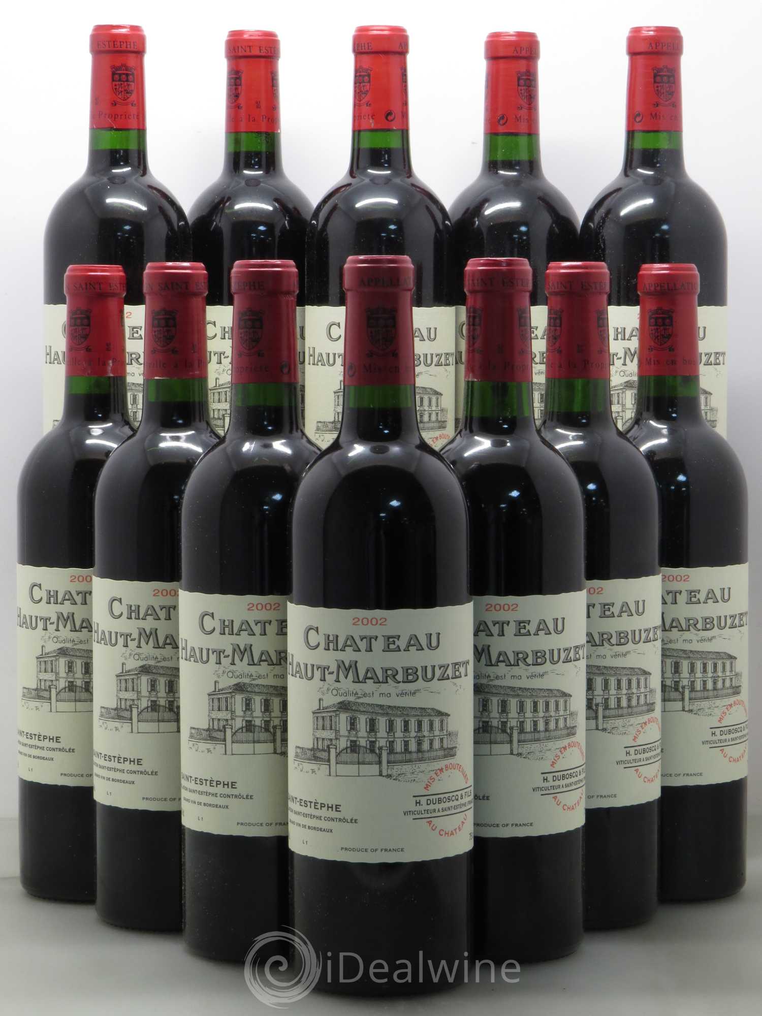 Château Haut Marbuzet 2002 - Lot de 12 bouteilles - 0