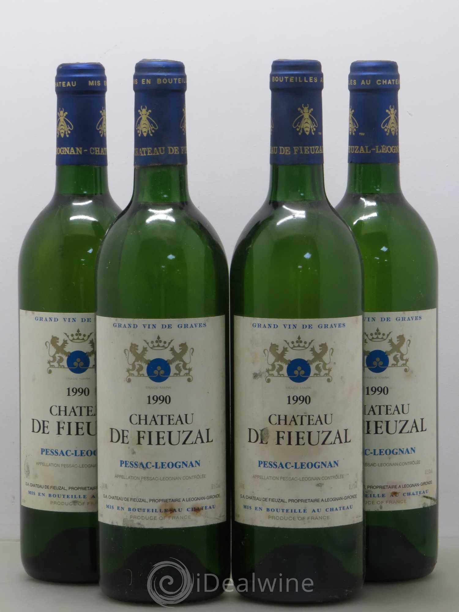 Château de Fieuzal 1990 - Lot de 4 bouteilles - 0