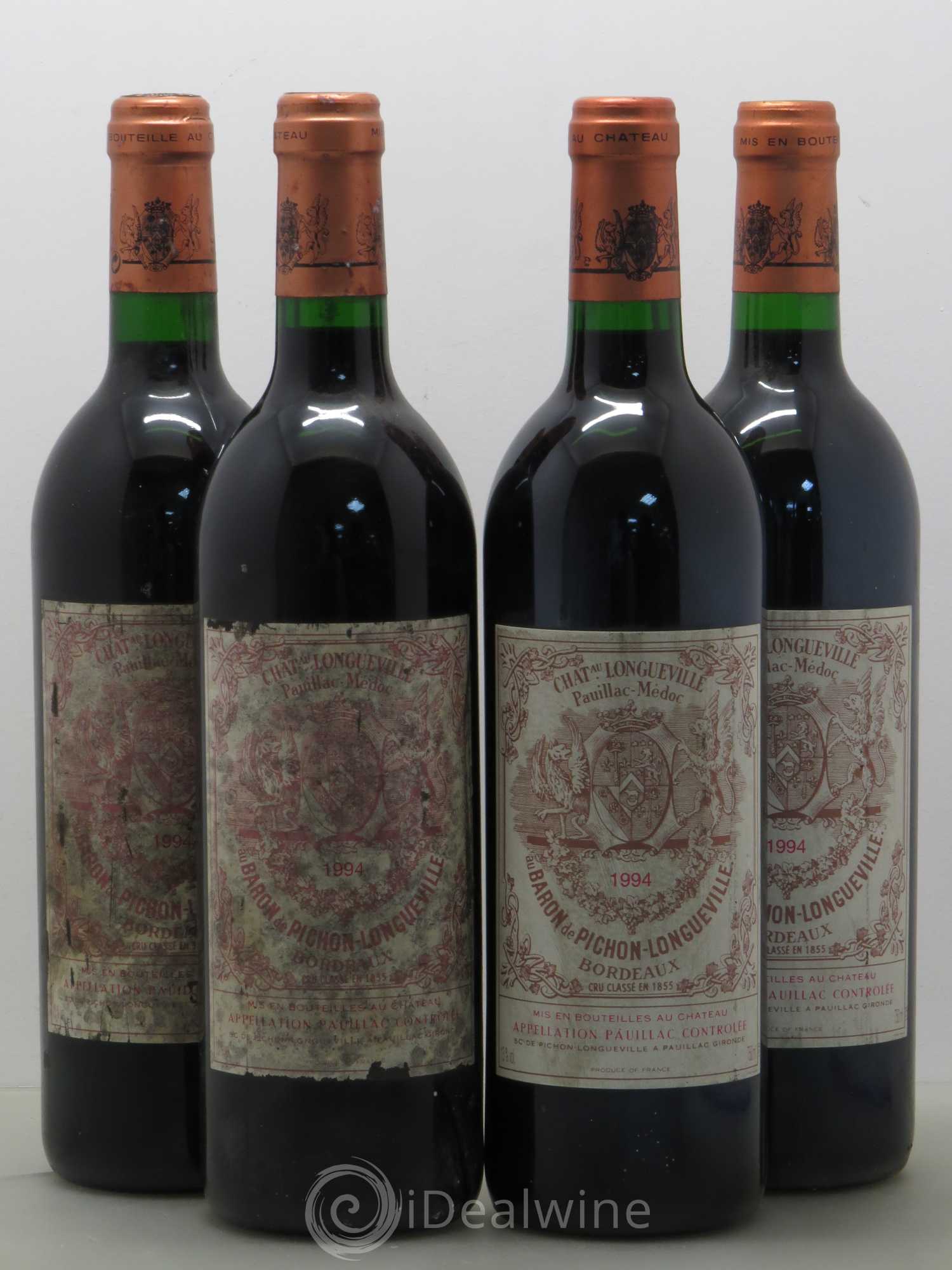 Pichon Longueville Baron 2ème Grand Cru Classé 1994 - Lot de 4 bouteilles - 0