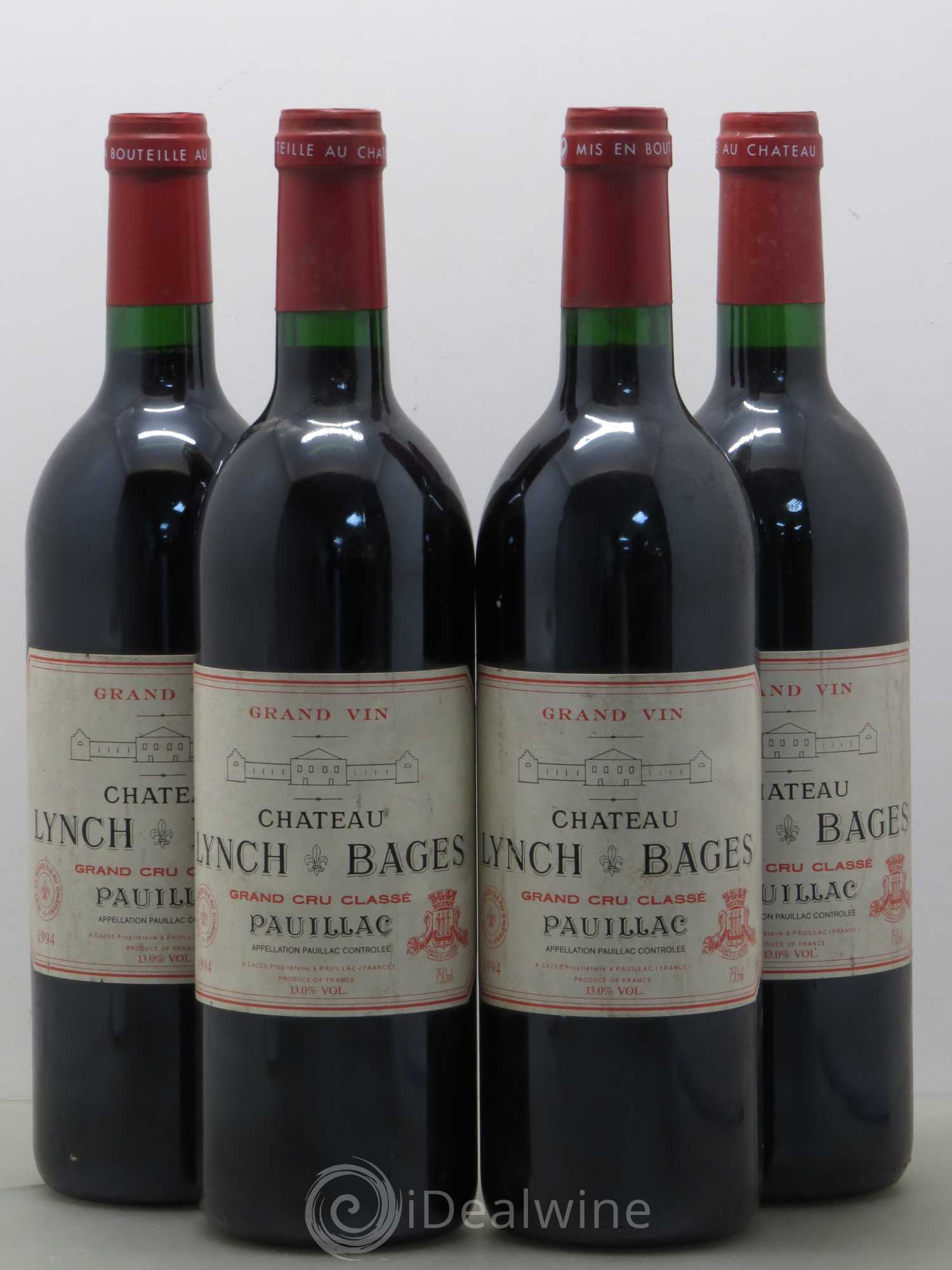 Château Lynch Bages 5ème Grand Cru Classé 1994 - Lot de 4 bouteilles - 0