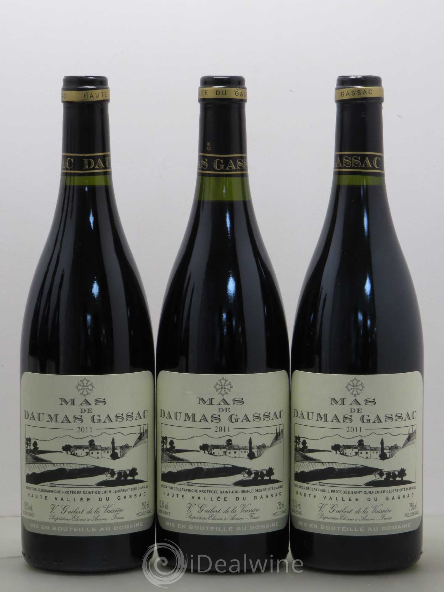 Saint-Guilhem-le-Désert - Cité d'Aniane Mas Daumas Gassac Famille Guibert de La Vaissière 2011 - Lot de 6 bouteilles - 1