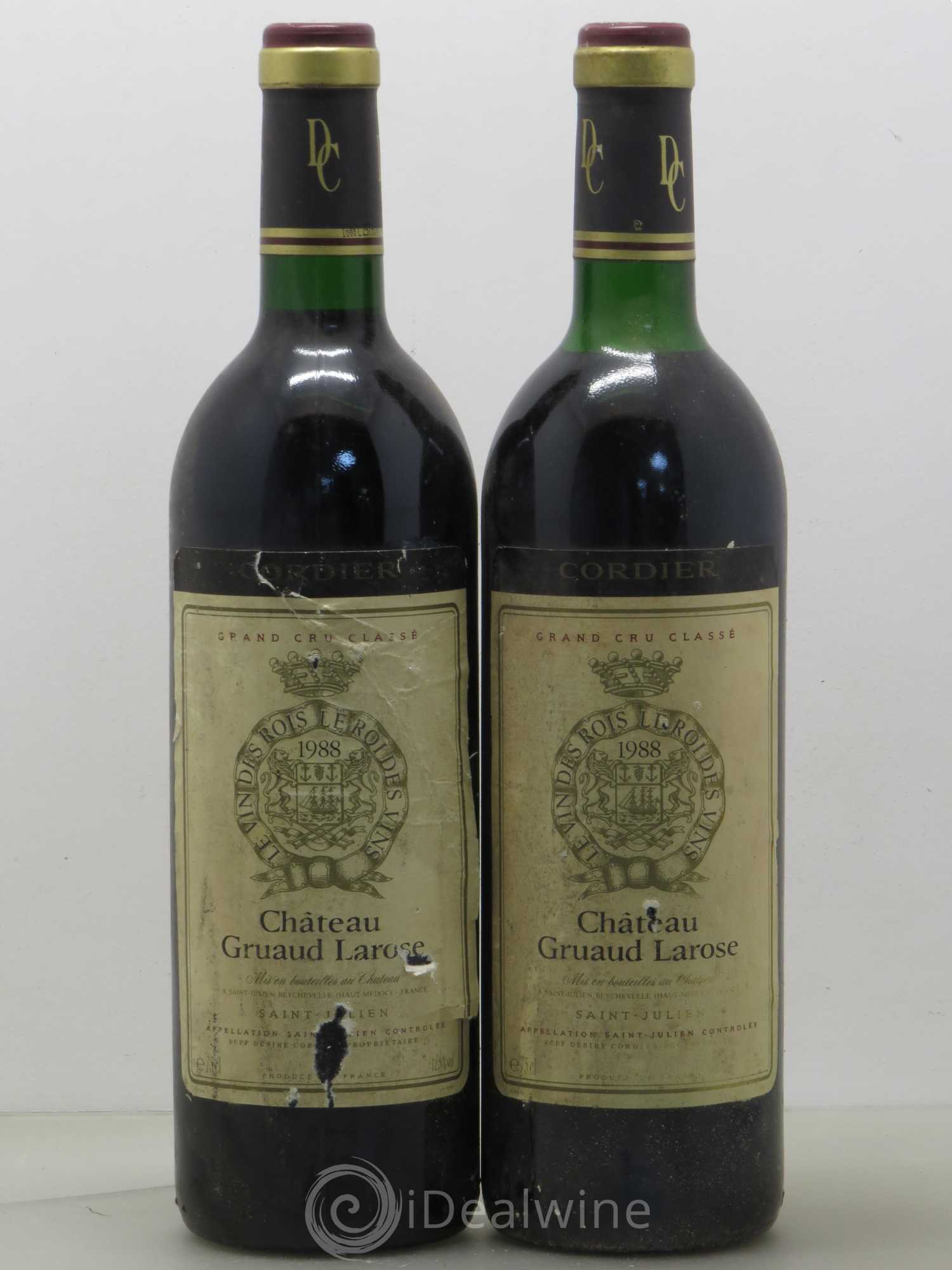 Château Gruaud Larose 2ème Grand Cru Classé 1988 - Lot de 2 bouteilles - 0
