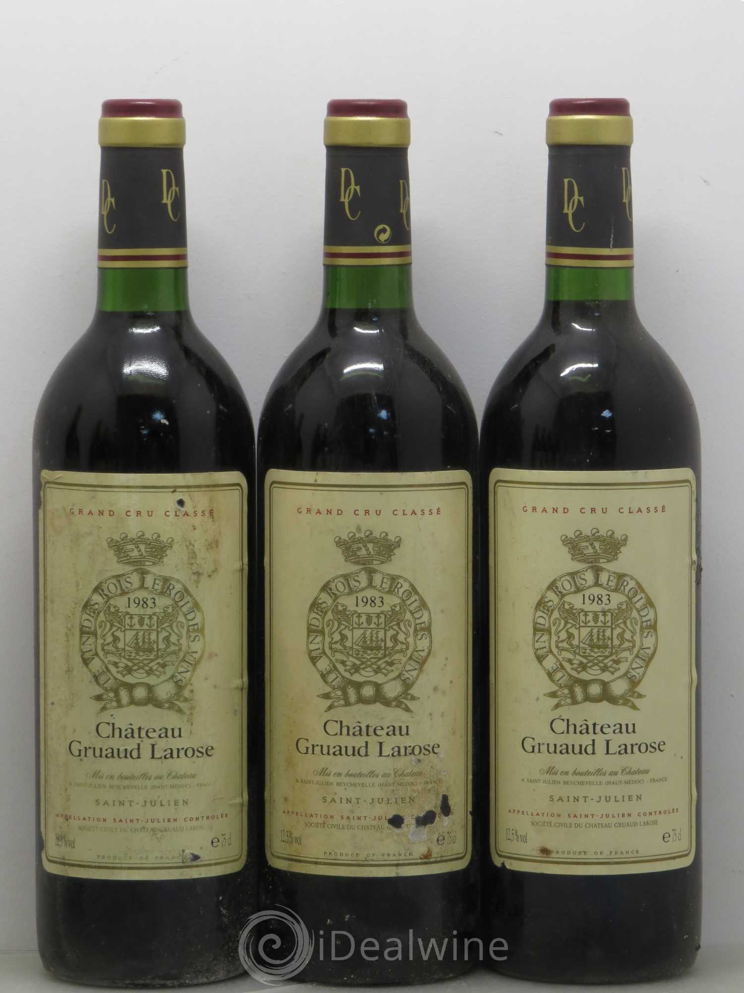 Château Gruaud Larose 2ème Grand Cru Classé 1983 - Lot de 3 bouteilles - 0