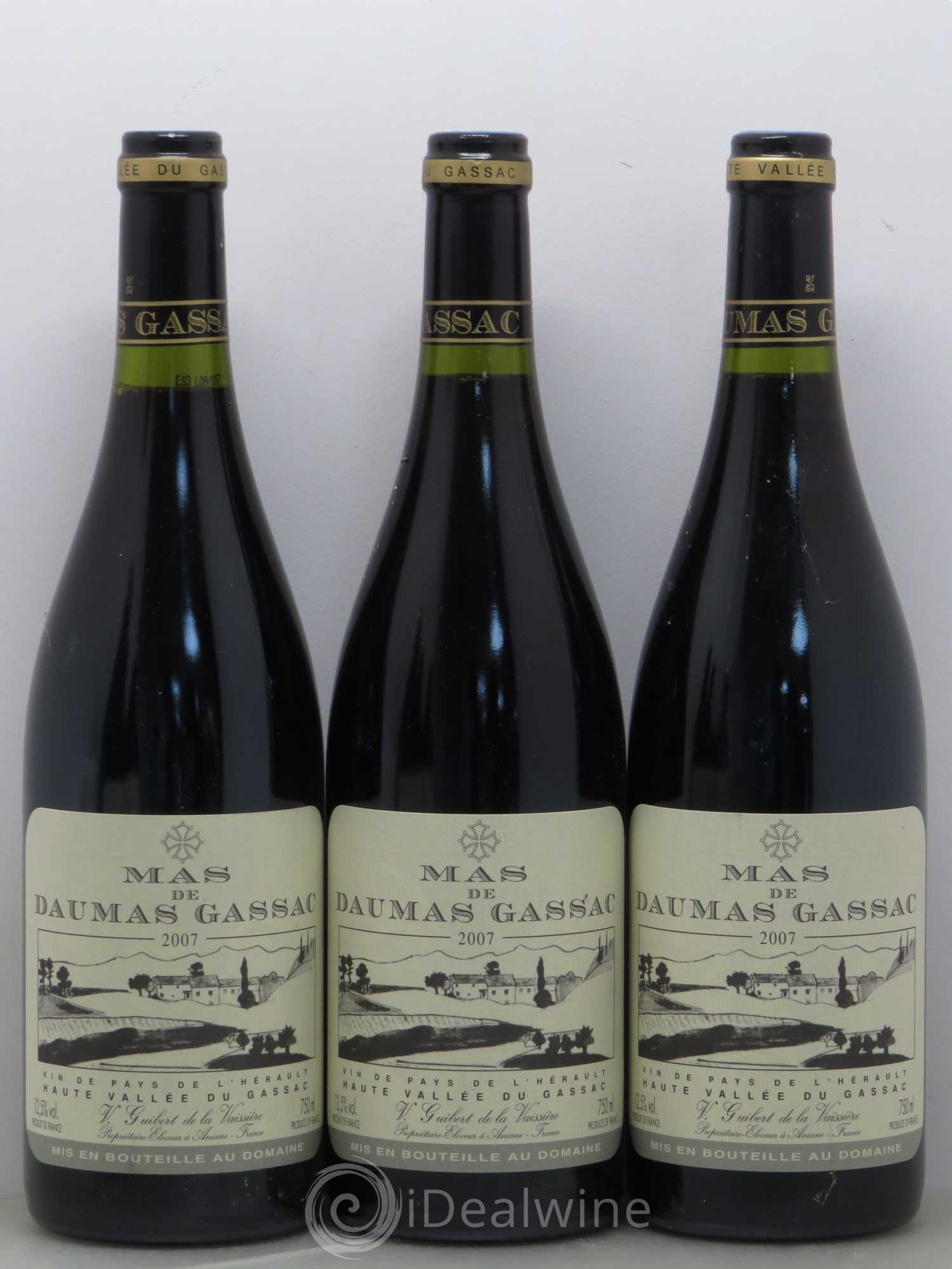 Saint-Guilhem-le-Désert - Cité d'Aniane Mas Daumas Gassac Famille Guibert de La Vaissière 2007 - Lot de 6 bouteilles - 1