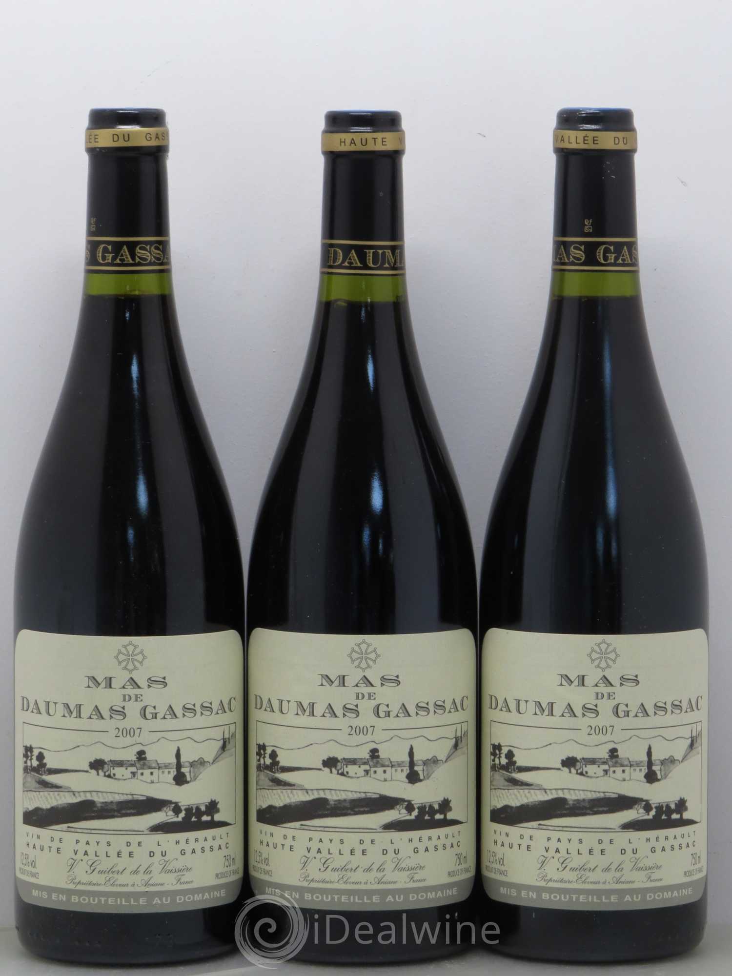 Saint-Guilhem-le-Désert - Cité d'Aniane Mas Daumas Gassac Famille Guibert de La Vaissière 2007 - Lot de 6 bouteilles - 2