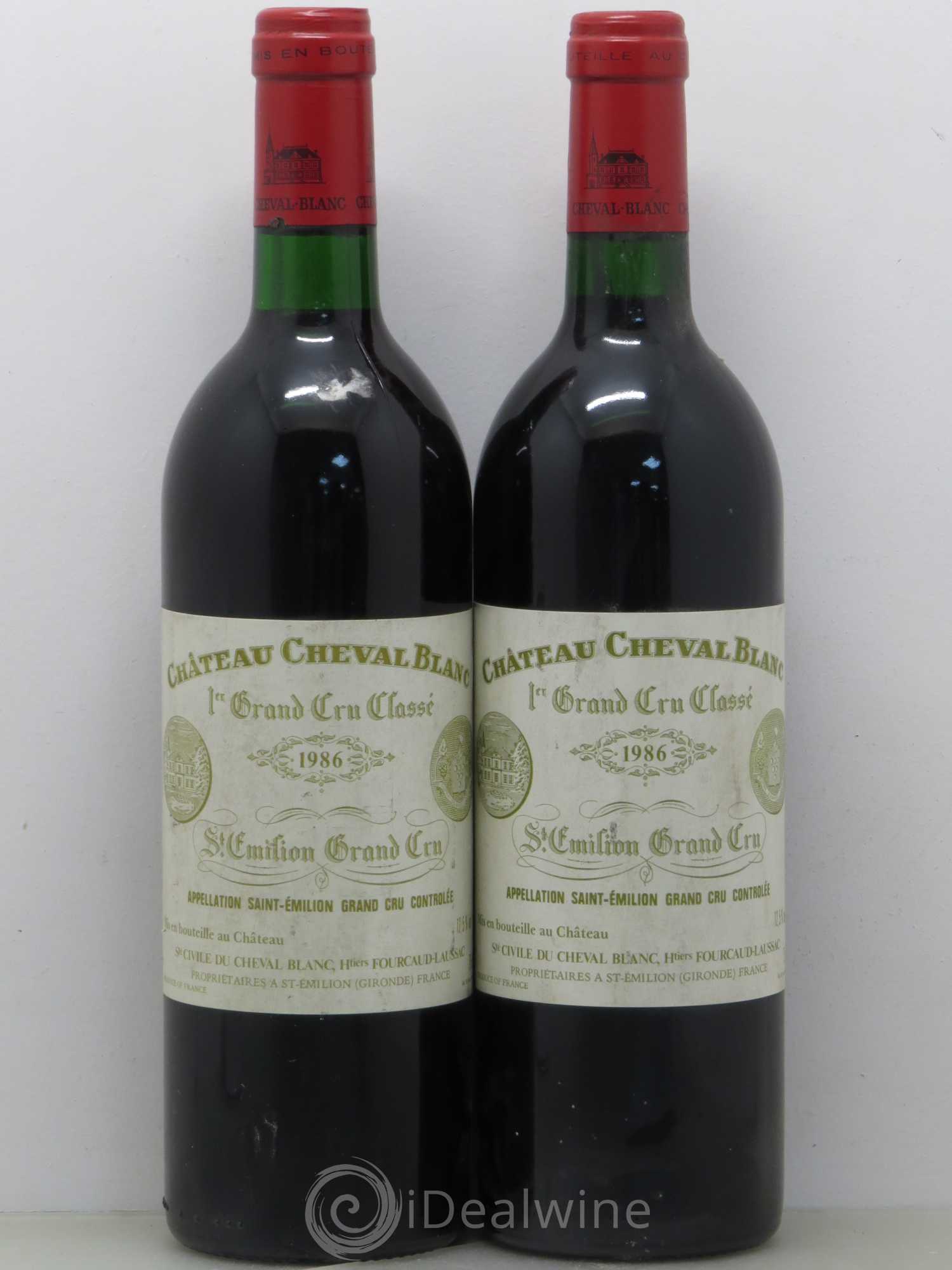 Château Cheval Blanc 1er Grand Cru Classé A 1986 - Lot de 2 bouteilles - 0