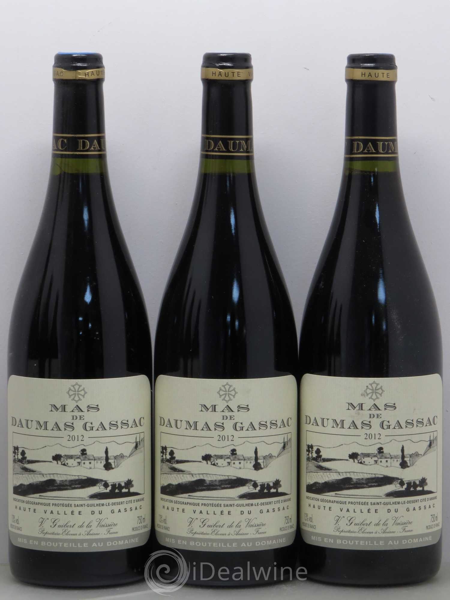Saint-Guilhem-le-Désert - Cité d'Aniane Mas Daumas Gassac Famille Guibert de La Vaissière 2012 - Lot de 6 bouteilles - 1