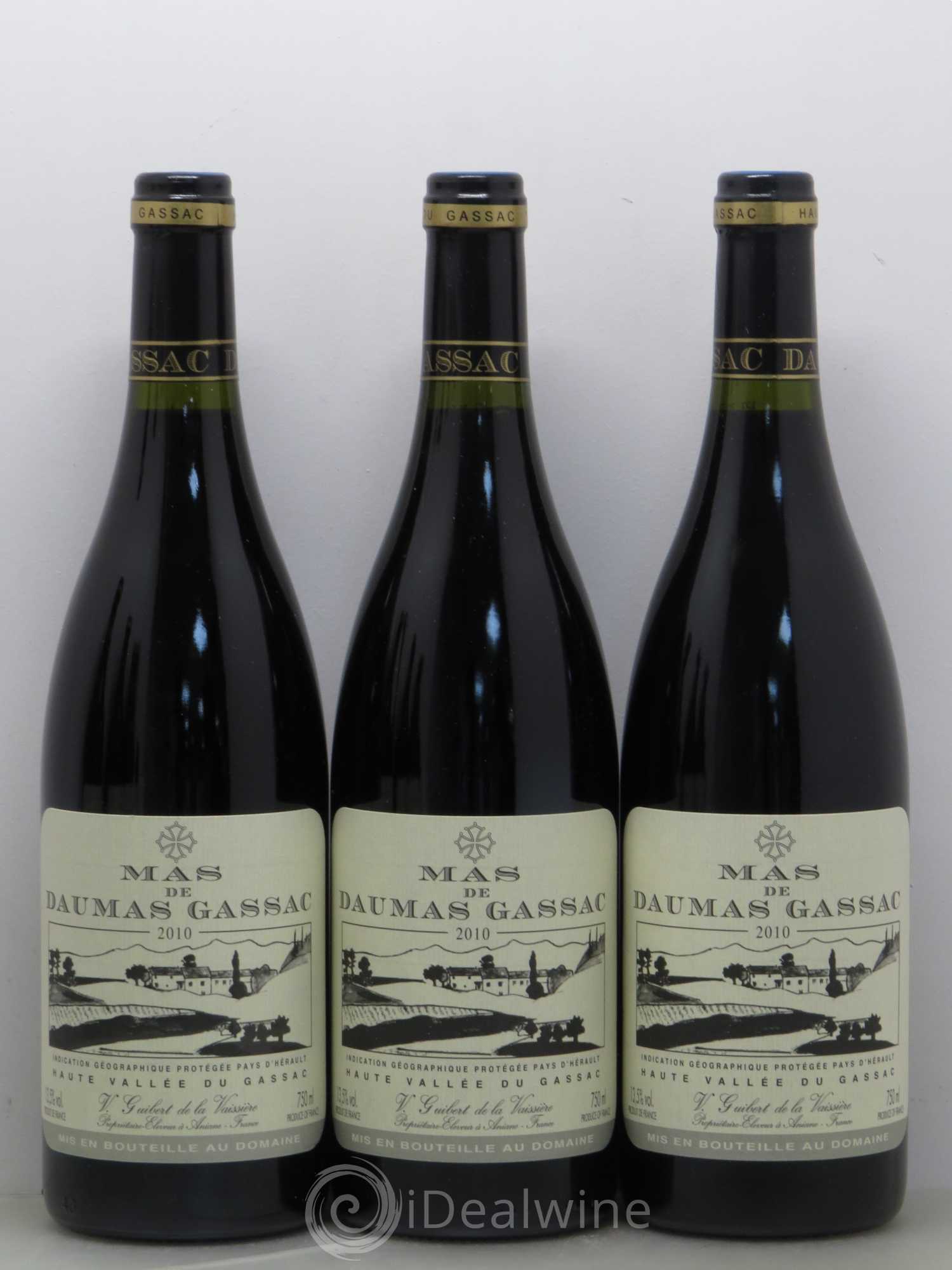 Saint-Guilhem-le-Désert - Cité d'Aniane Mas Daumas Gassac Famille Guibert de La Vaissière 2010 - Lot de 6 bouteilles - 2