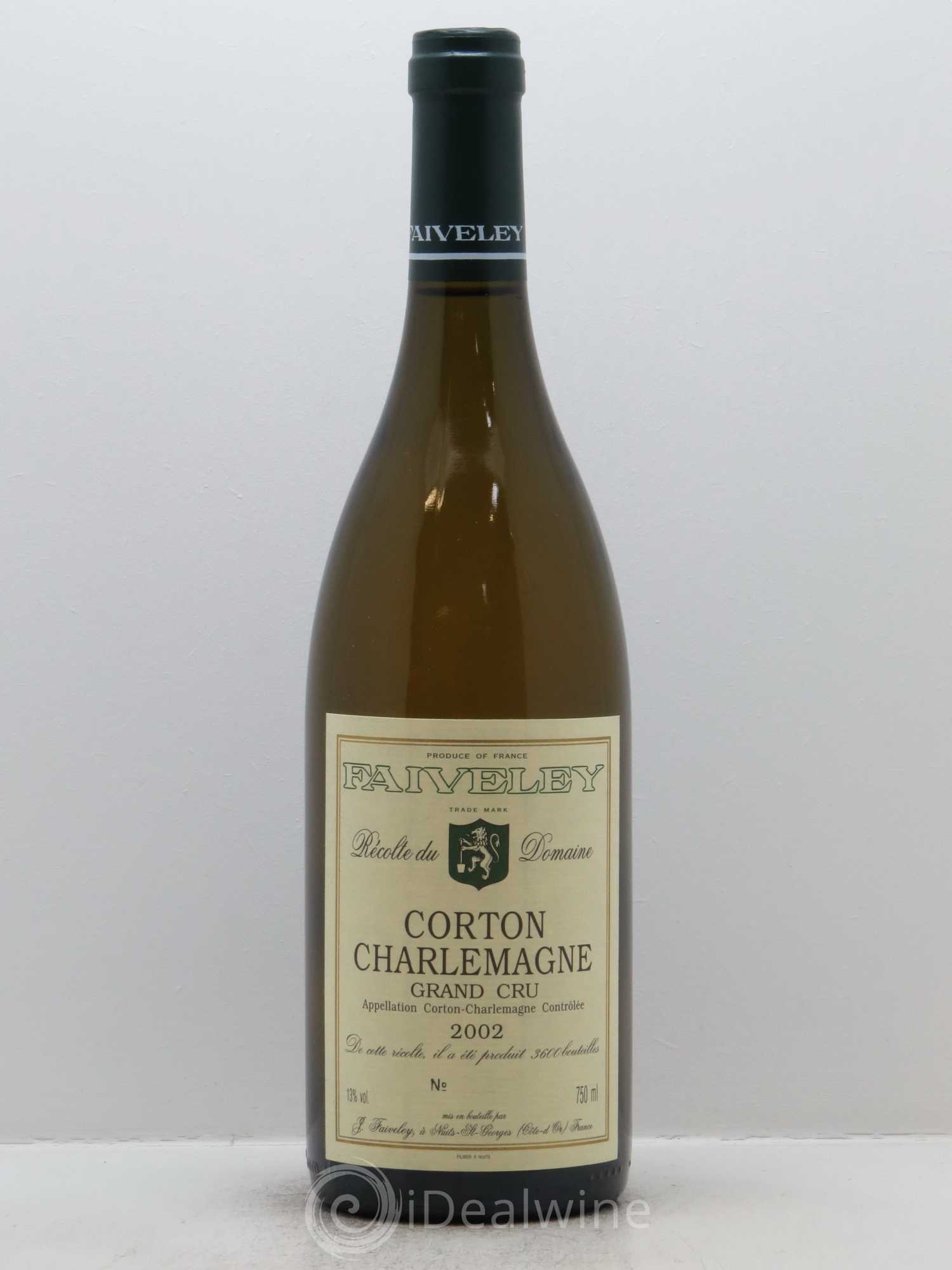 Corton-Charlemagne Grand Cru Faiveley 2002 - Lot de 1 bouteille - 0