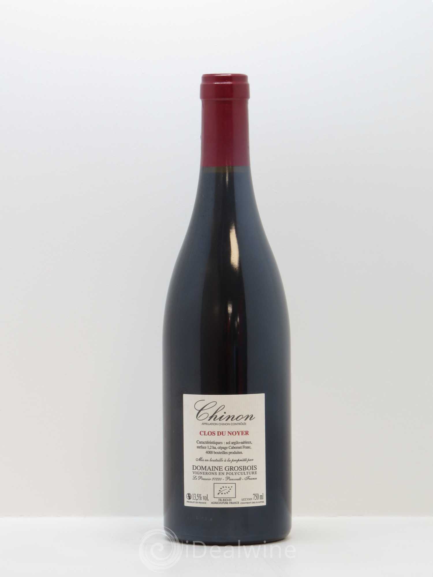 Chinon Clos du Noyer Domaine Grosbois 2015 - Lot de 1 bouteille - 1