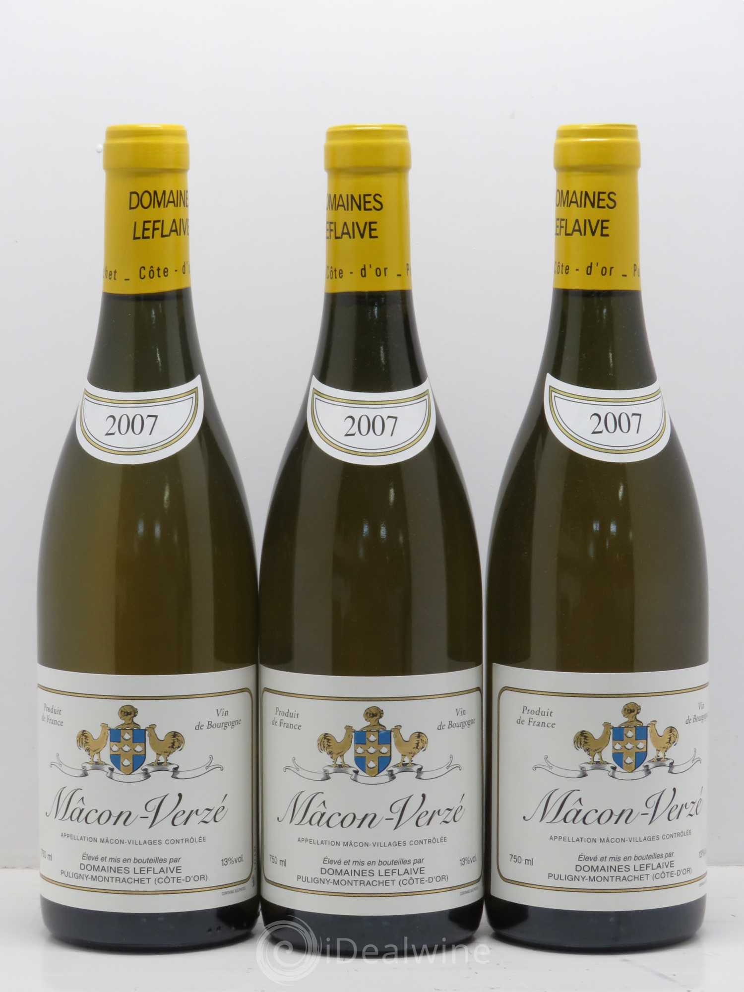 Mâcon Verzé Leflaive (Domaine) 2007 - Lot de 3 bouteilles - 0